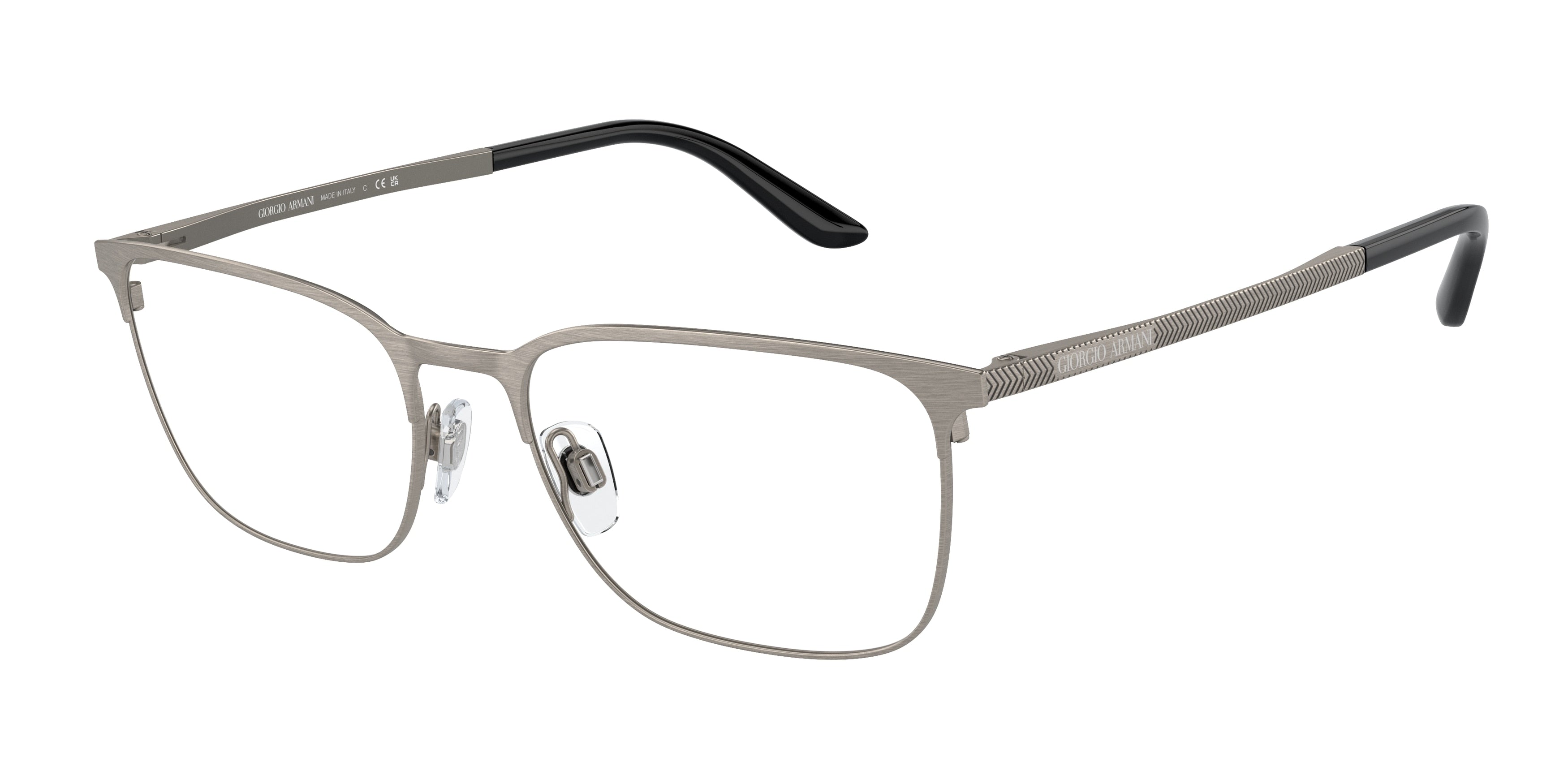 Giorgio Armani AR5054 Square Eyeglasses  3259-Brushed Gunmetal 53-145-18 - Color Map Grey