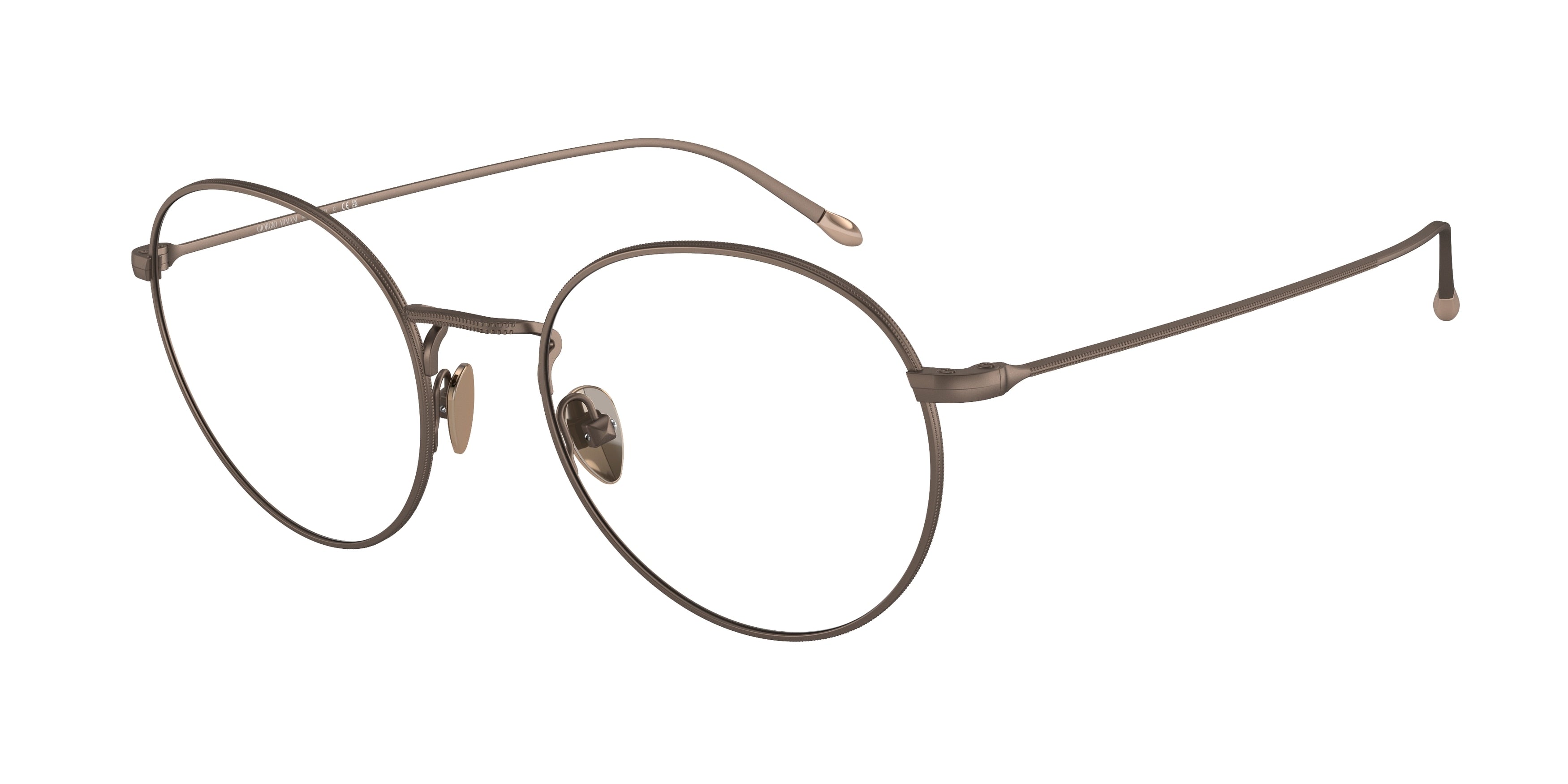 Giorgio Armani AR5095 Round Eyeglasses  3006-Matte Bronze 49-145-20 - Color Map Copper