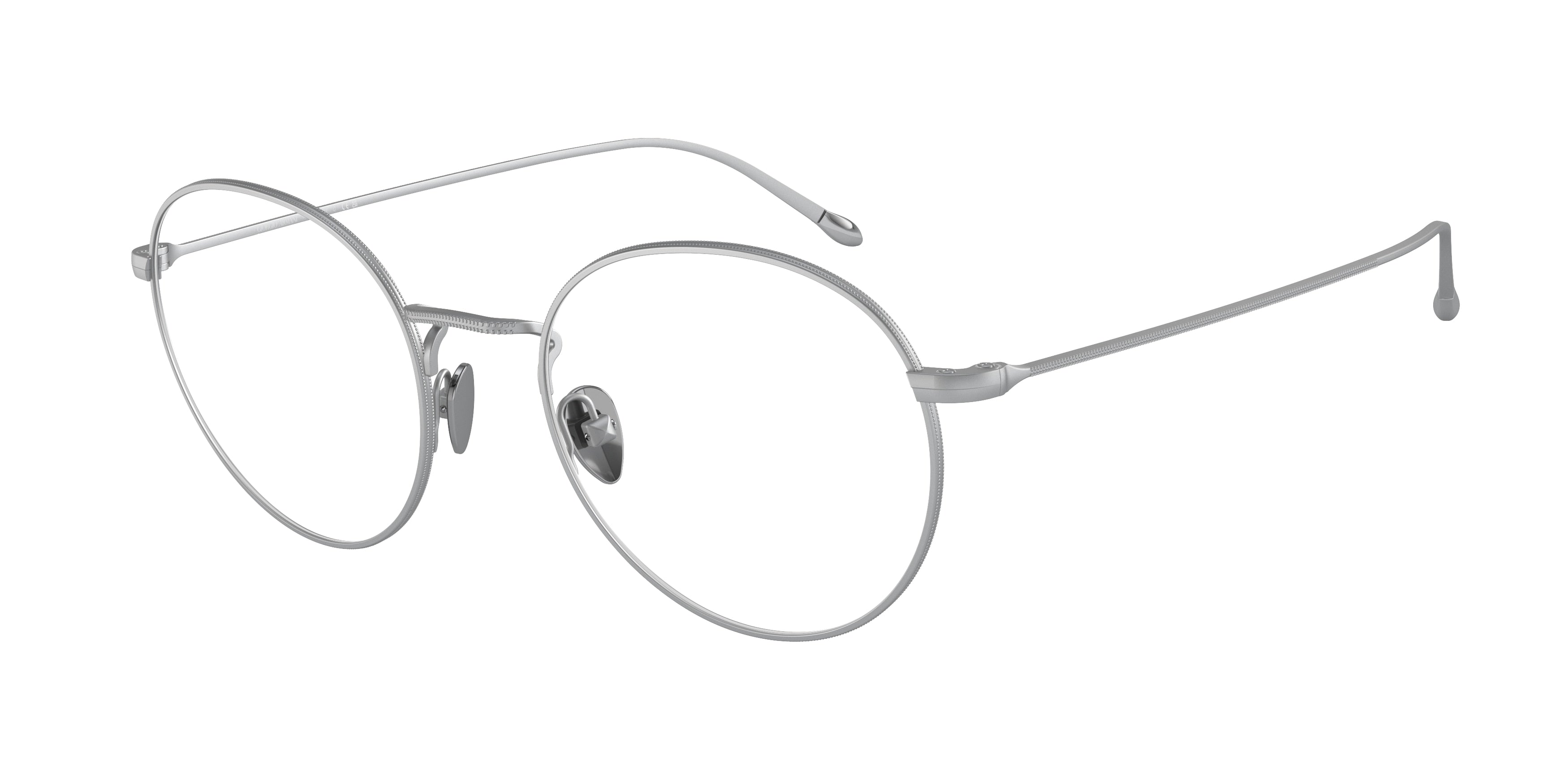 Giorgio Armani AR5095 Round Eyeglasses  3045-Matte Silver 49-145-20 - Color Map Silver