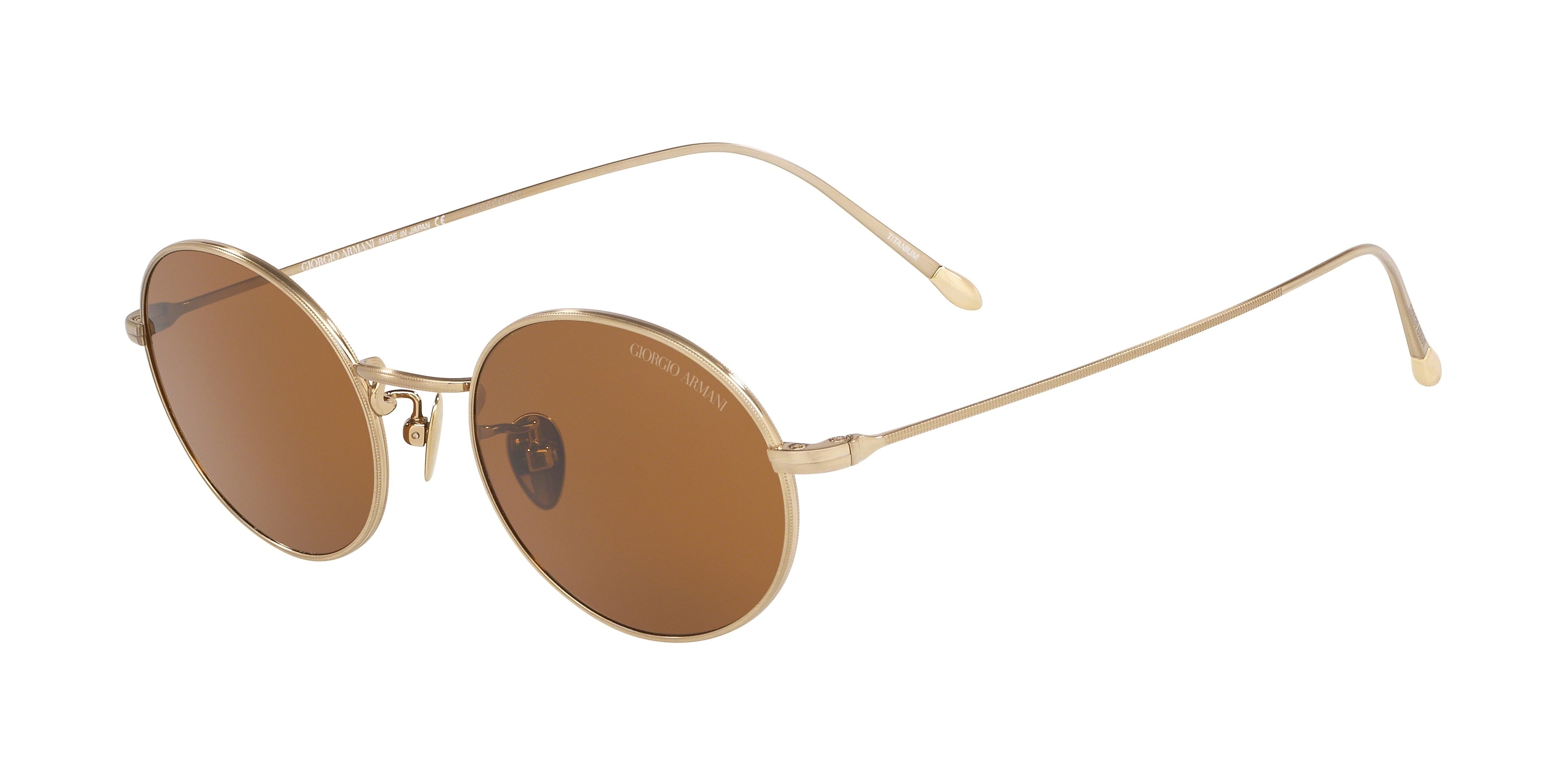 Giorgio Armani AR5097ST Oval Sunglasses  328133-Brushed Soft Gold 49-145-20 - Color Map Gold