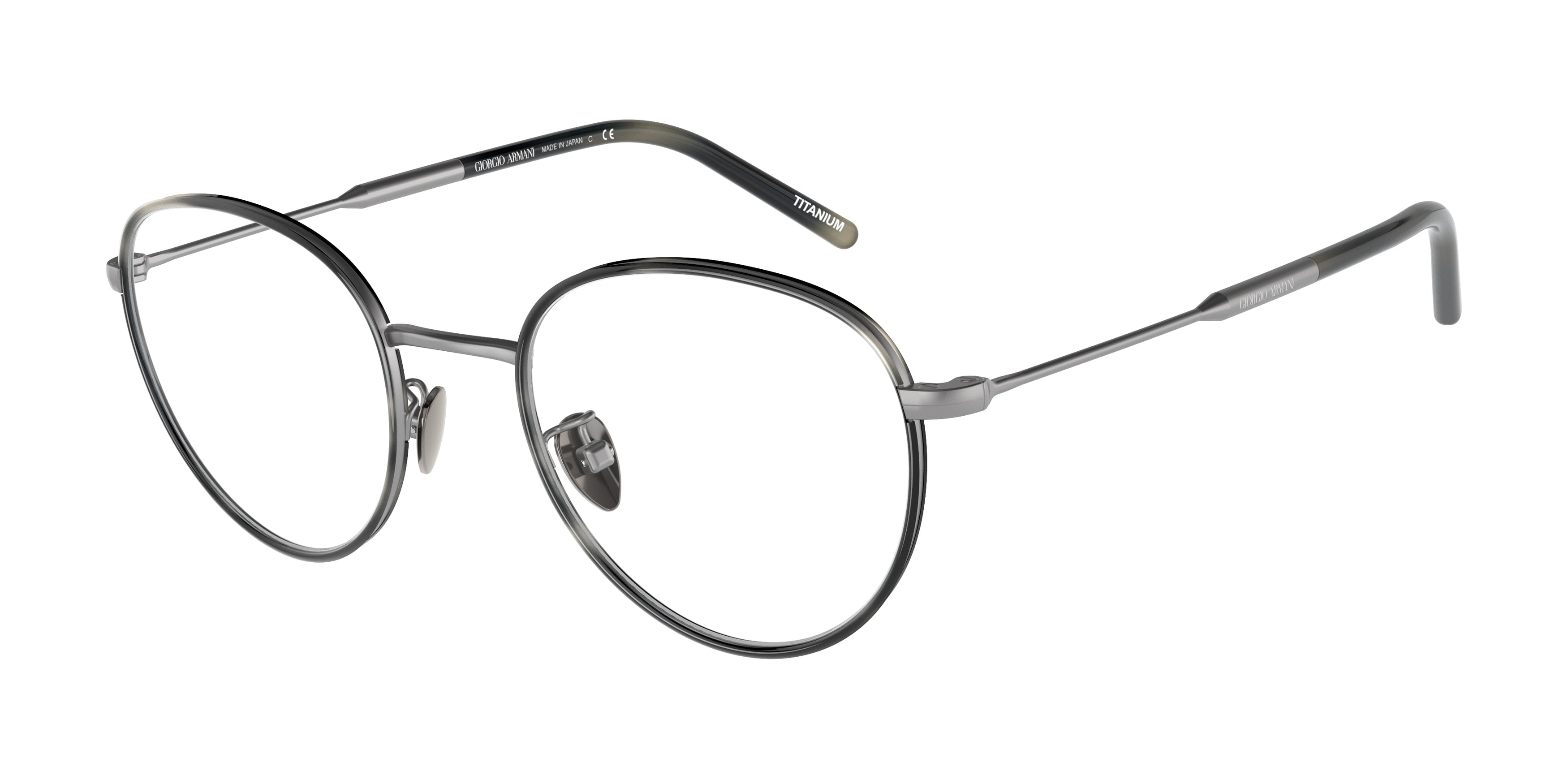 Giorgio Armani AR5114T Round Eyeglasses  3280-Matte Gunmetal 50-145-22 - Color Map Grey