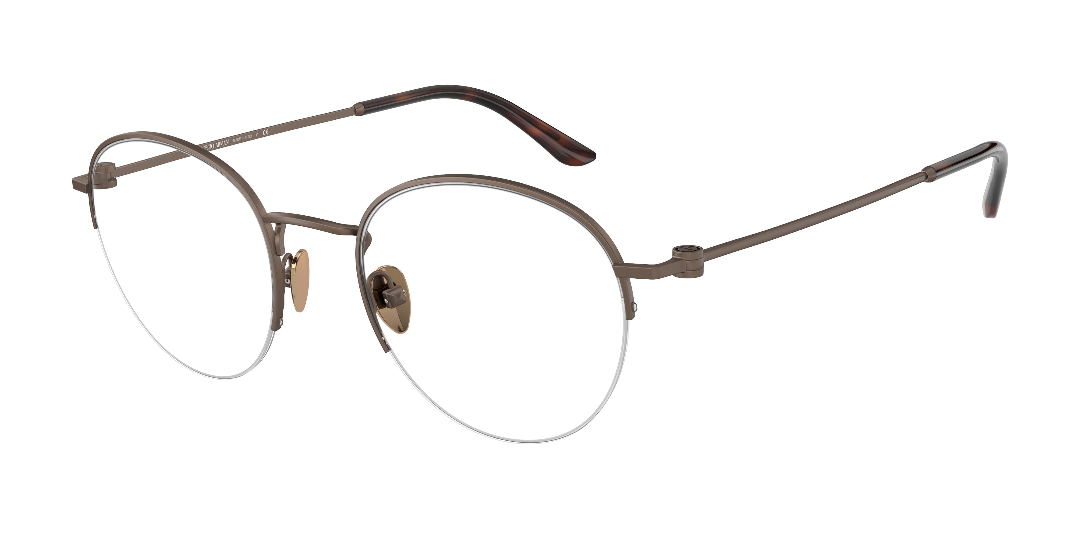 Giorgio Armani AR5123 Round Eyeglasses  3004-Matte Bronze 49-145-21 - Color Map Copper