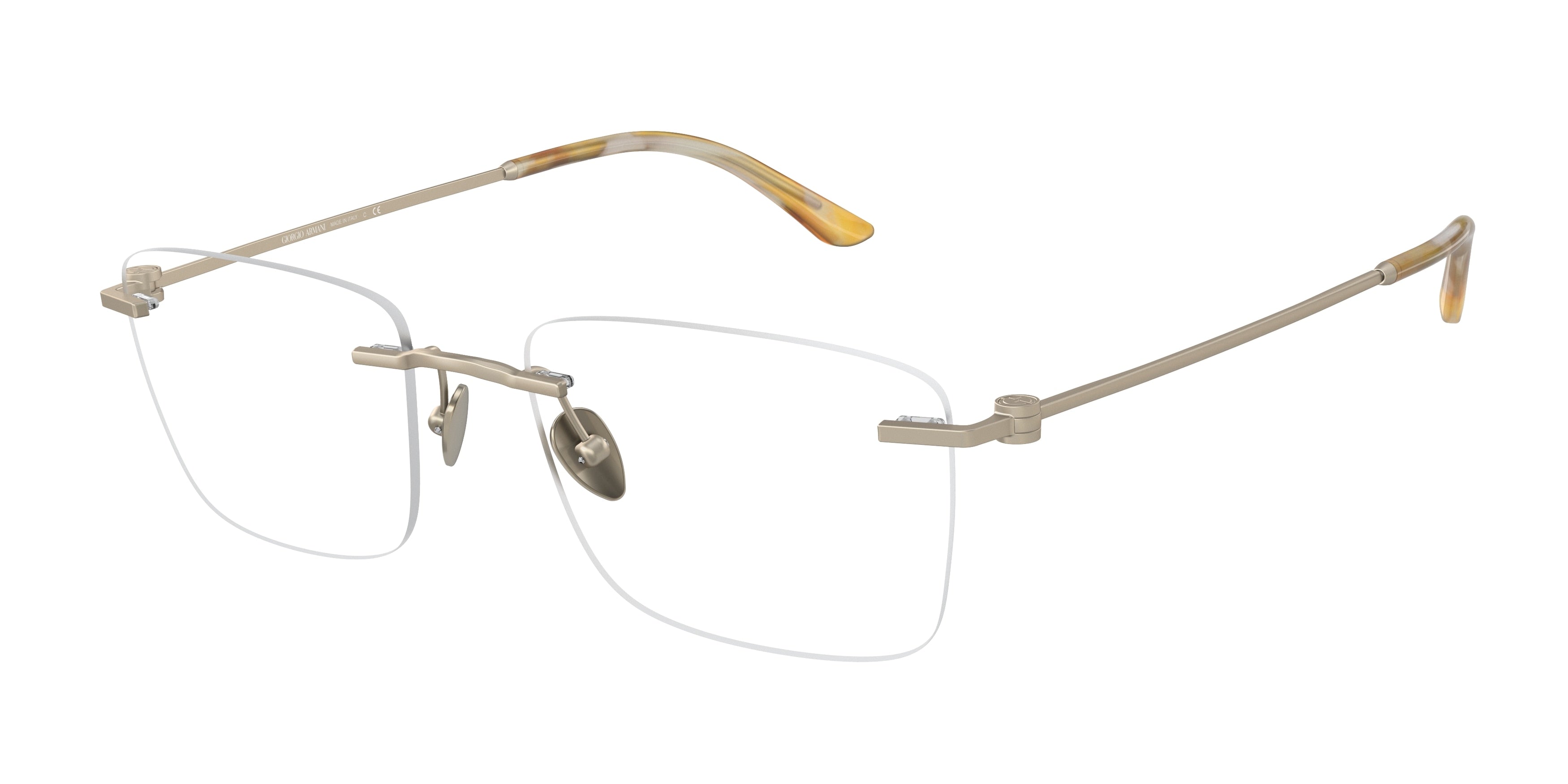 Giorgio Armani AR5124 Rectangle Eyeglasses  3002-Matte Pale Gold 55-145-19 - Color Map Gold