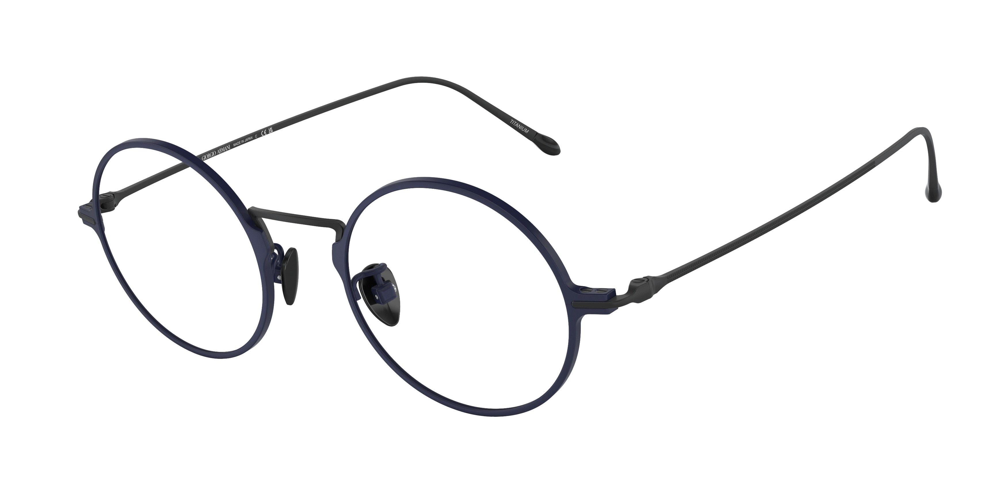 Giorgio Armani AR5125T Oval Eyeglasses  3341-Matte Blue 47-145-21 - Color Map Blue