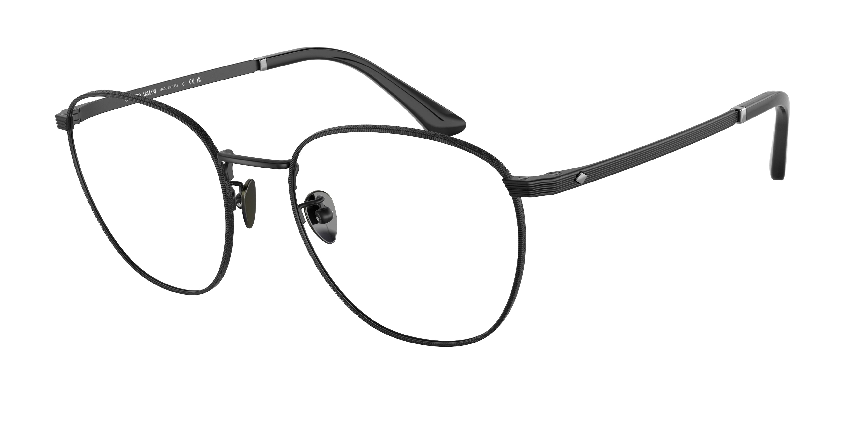 Giorgio Armani AR5128 Square Eyeglasses  3001-Matte Black 55-145-20 - Color Map Black