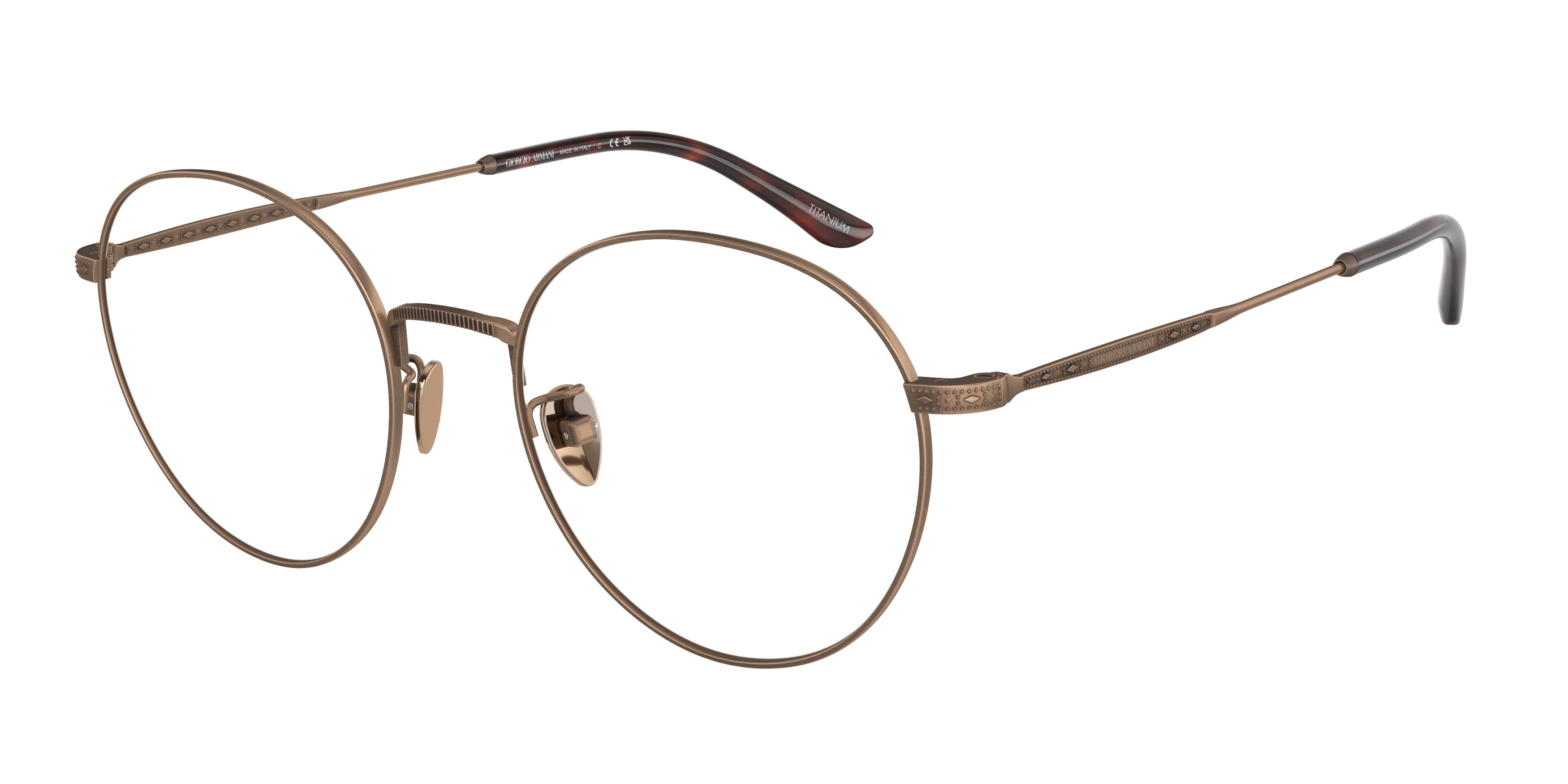 Giorgio Armani AR5131TD Phantos Eyeglasses  3335-Brushed Bronze 54-150-20 - Color Map Brown