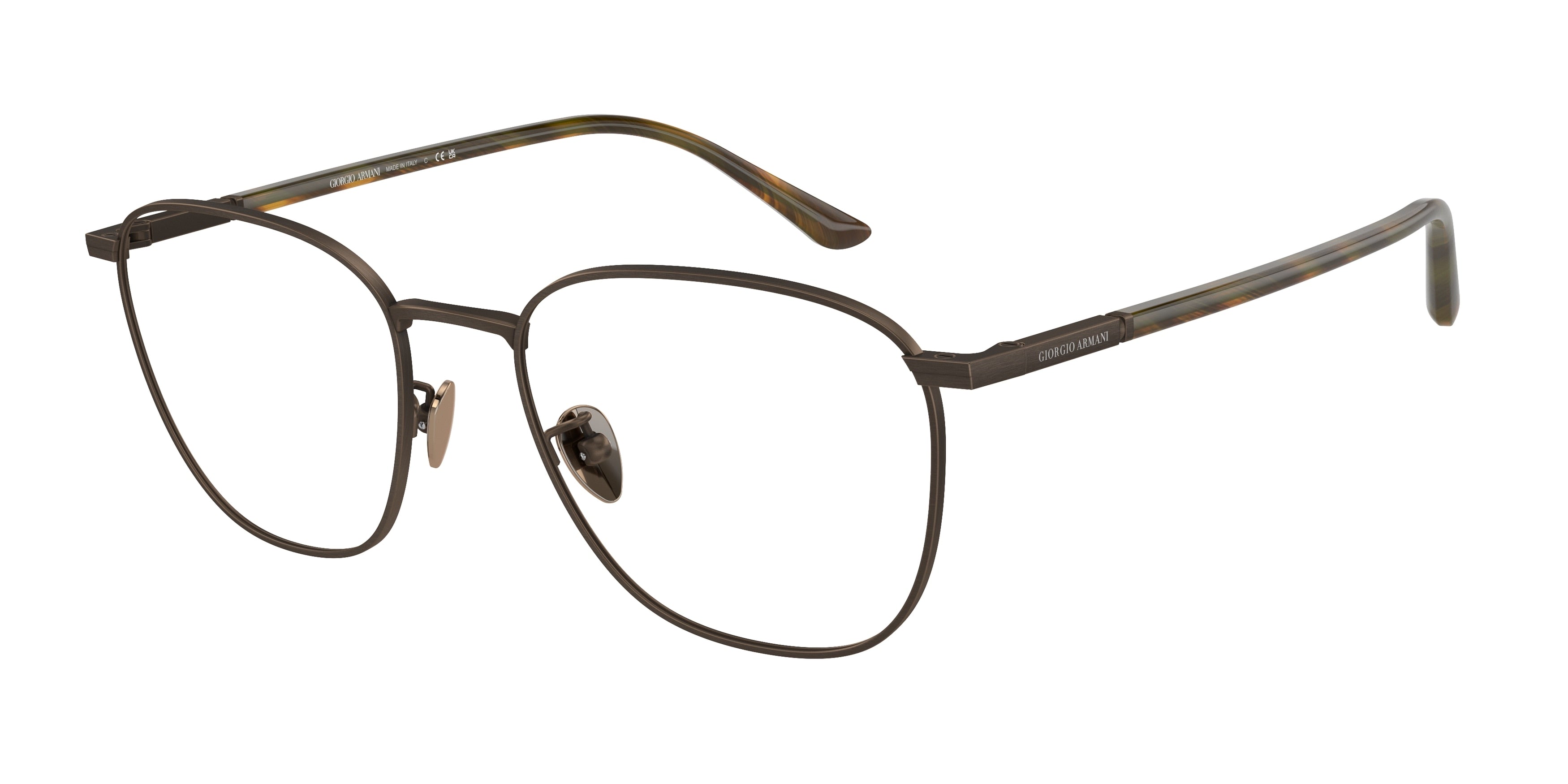 Giorgio Armani AR5132 Square Eyeglasses  3260-Brushed Bronze 54-145-19 - Color Map Brown