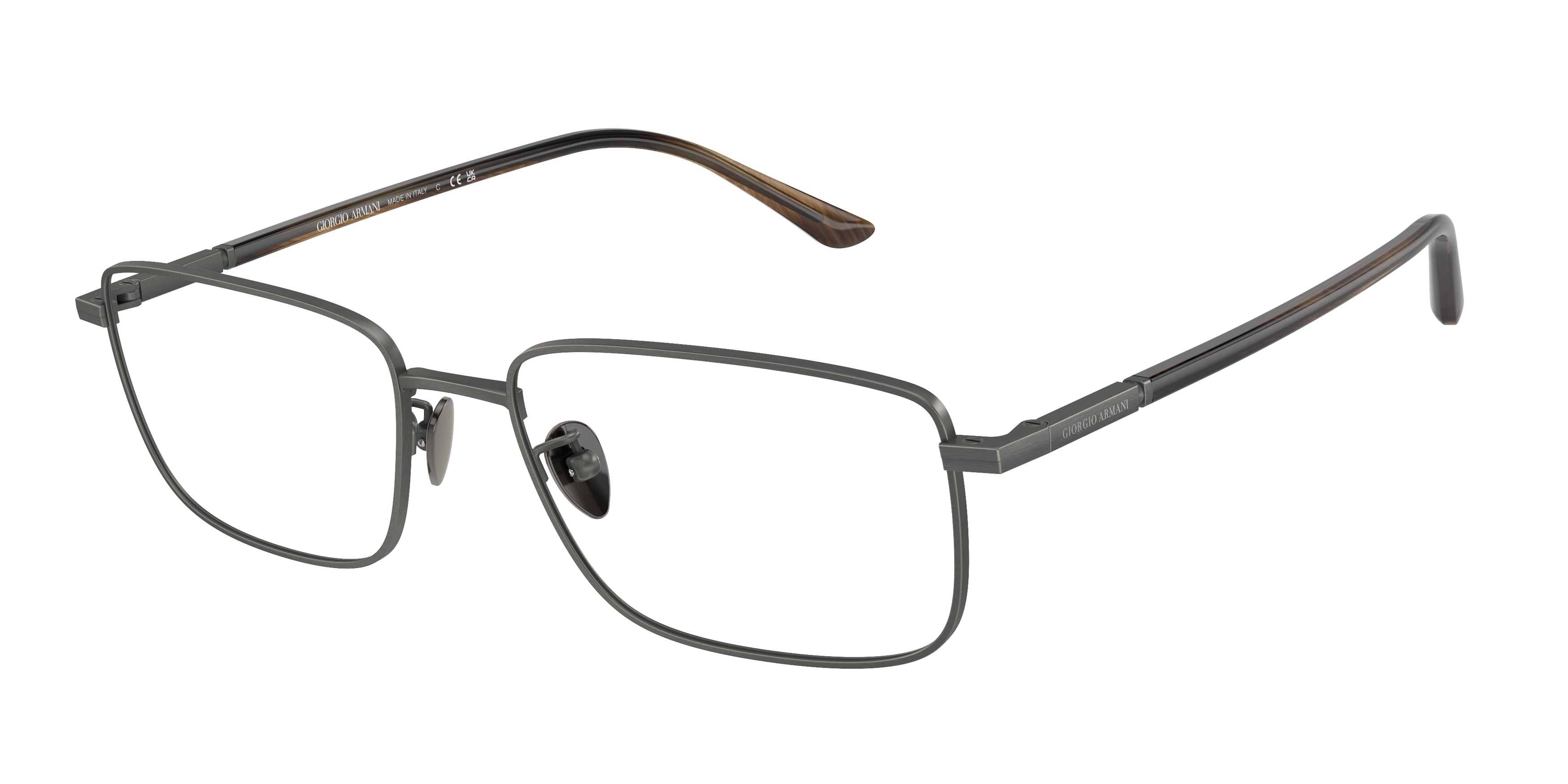 Giorgio Armani AR5133 Rectangle Eyeglasses  3259-Brushed Gunmetal 57-150-18 - Color Map Grey