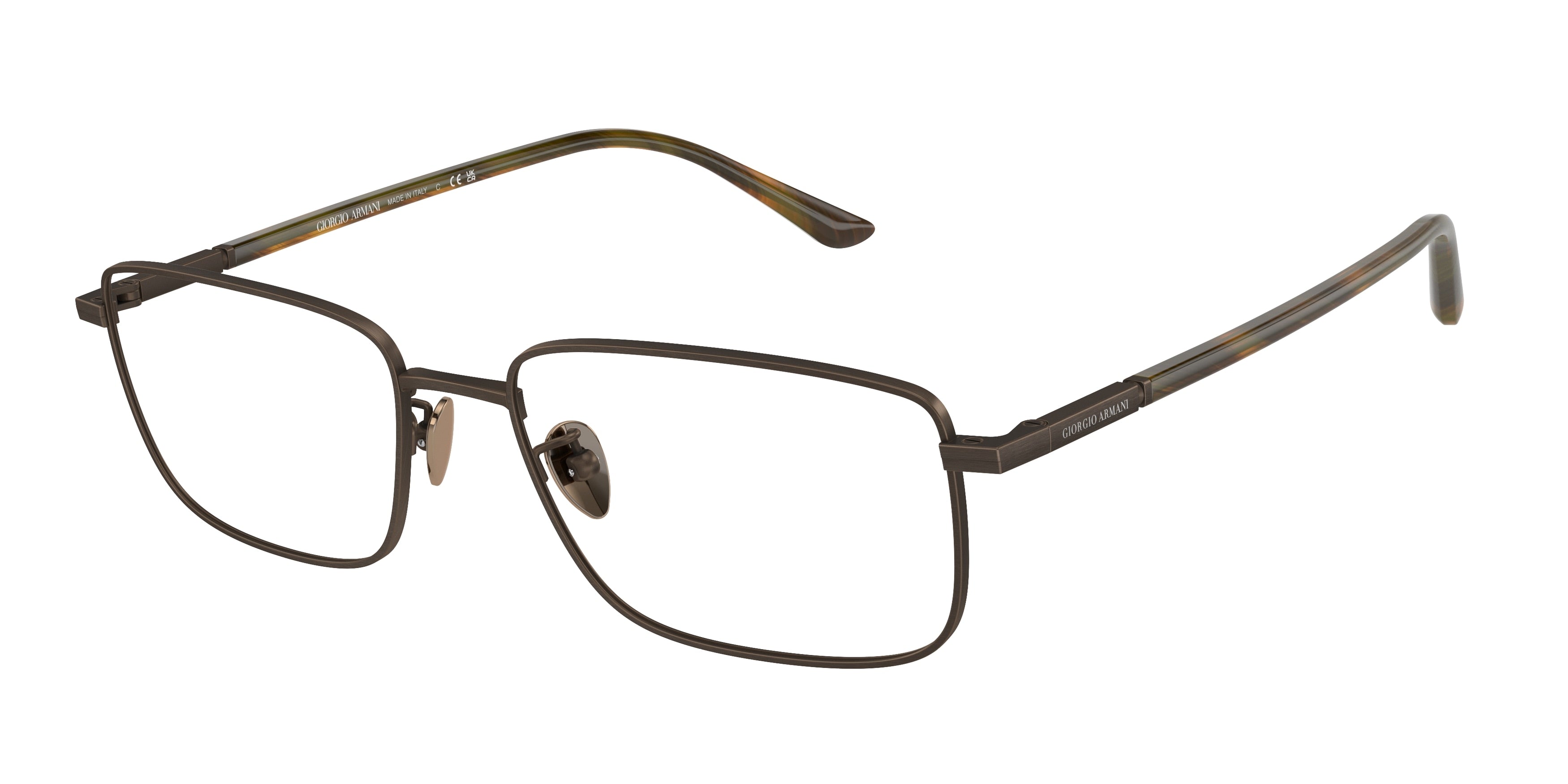 Giorgio Armani AR5133 Rectangle Eyeglasses  3260-Brushed Bronze 57-150-18 - Color Map Brown