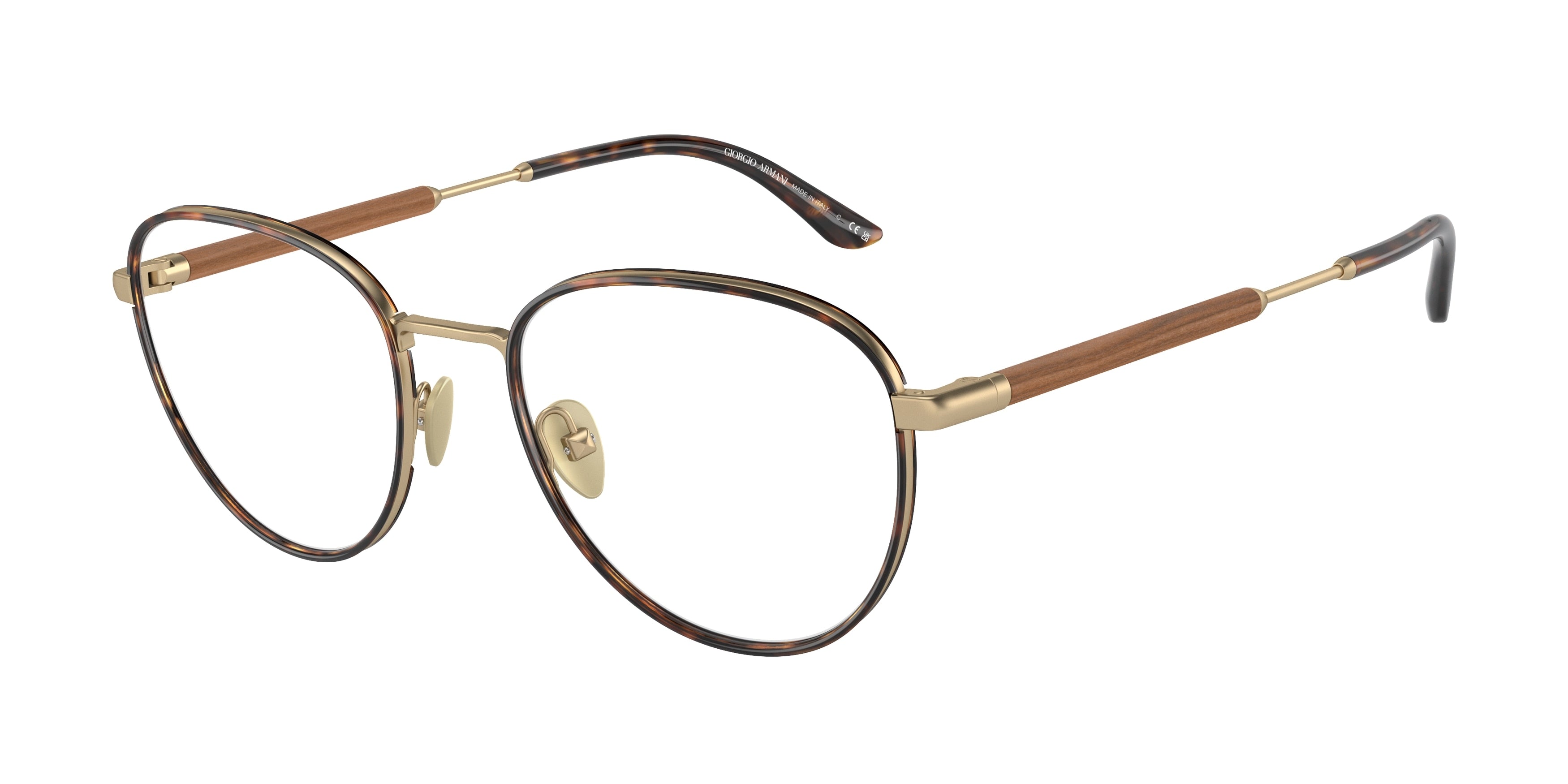 Giorgio Armani AR5137J Phantos Eyeglasses  3002-Matte Pale Gold 52-145-19 - Color Map Gold