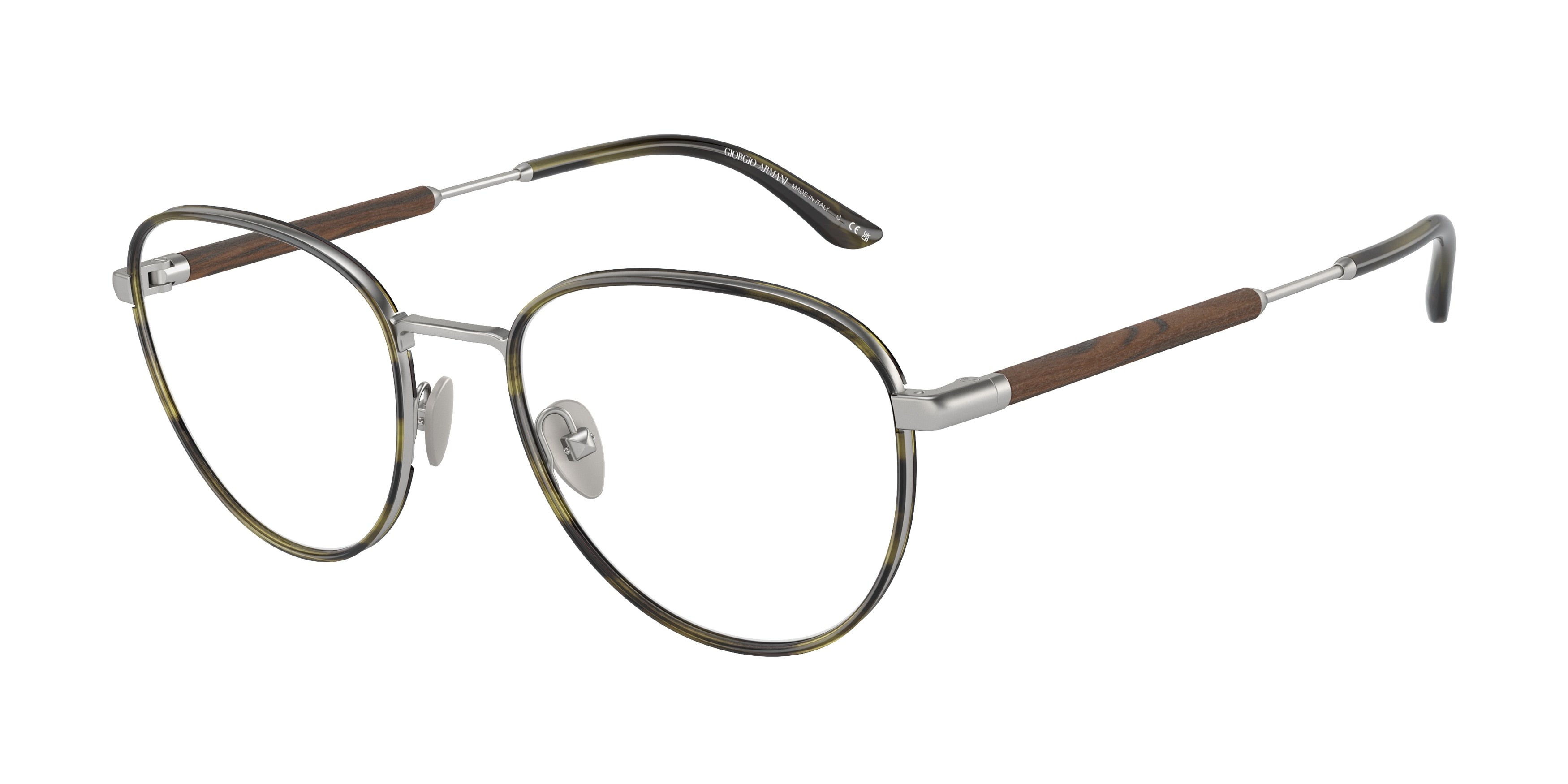 Giorgio Armani AR5137J Phantos Eyeglasses  3045-Matte Silver 52-145-19 - Color Map Silver