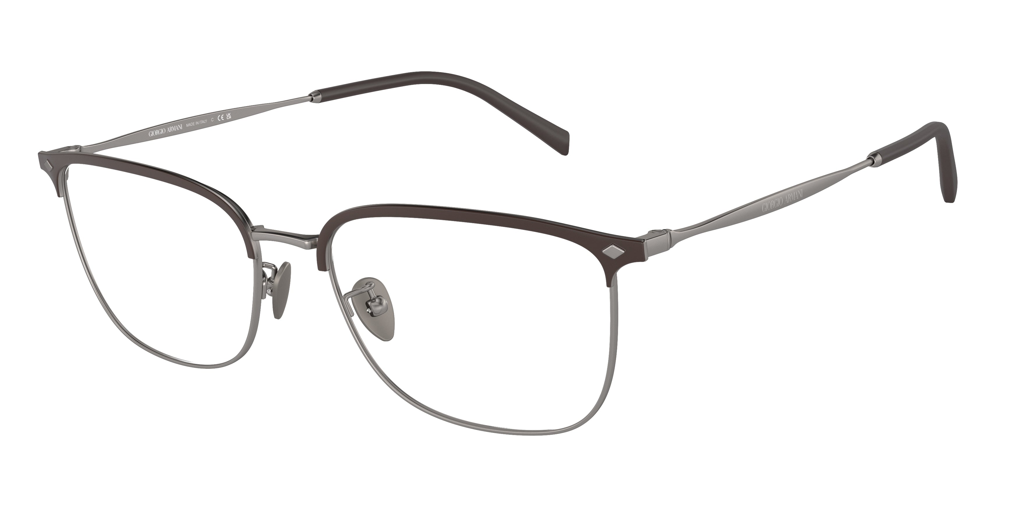 Giorgio Armani AR5143 Rectangle Eyeglasses  3003-Matte Gunmetal 57-150-18 - Color Map Grey