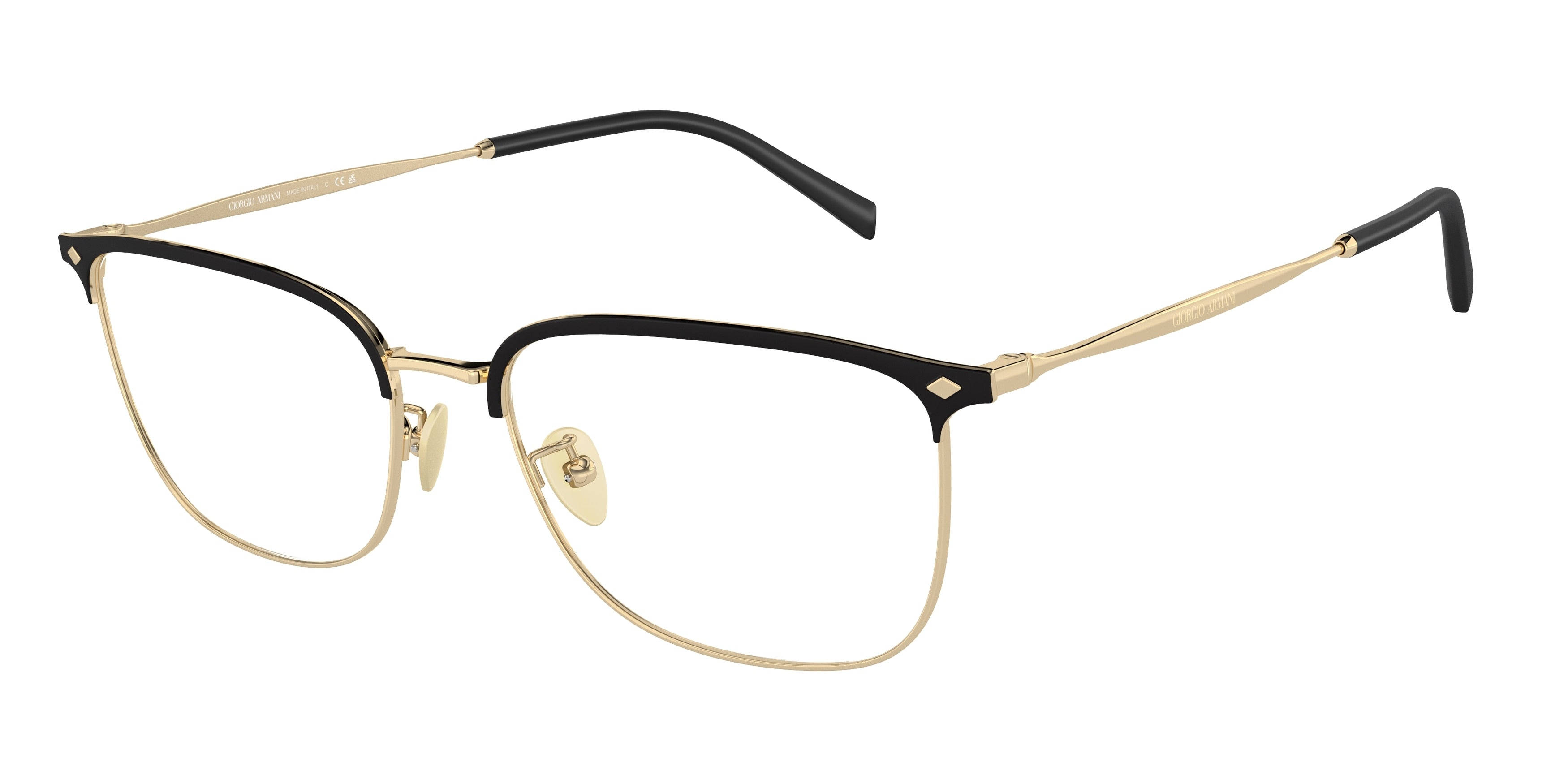 Giorgio Armani AR5143 Rectangle Eyeglasses  3013-Pale Gold 57-150-18 - Color Map Gold