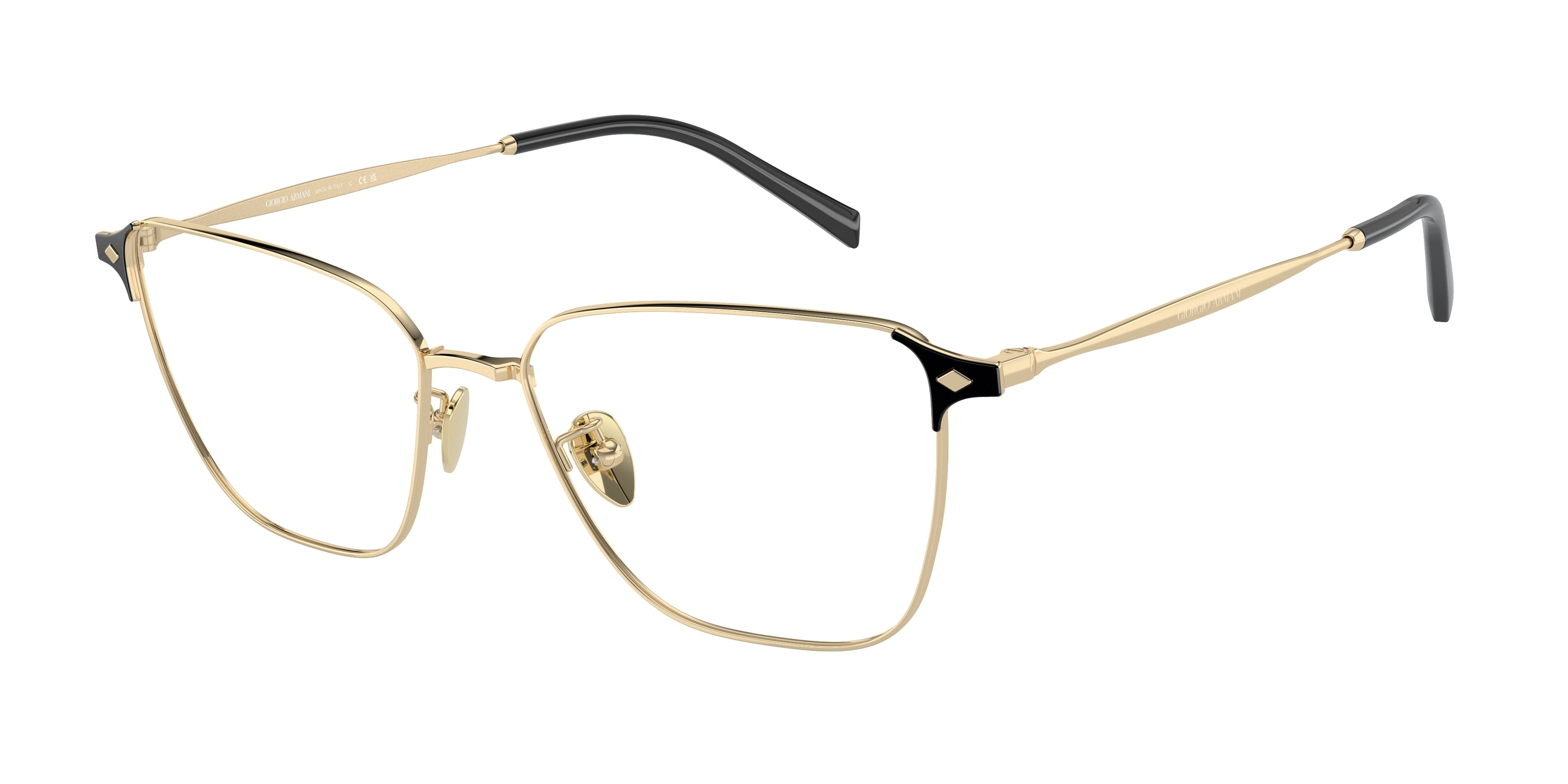 Giorgio Armani AR5144 Pillow Eyeglasses  3013-Pale Gold 55-140-16 - Color Map Gold