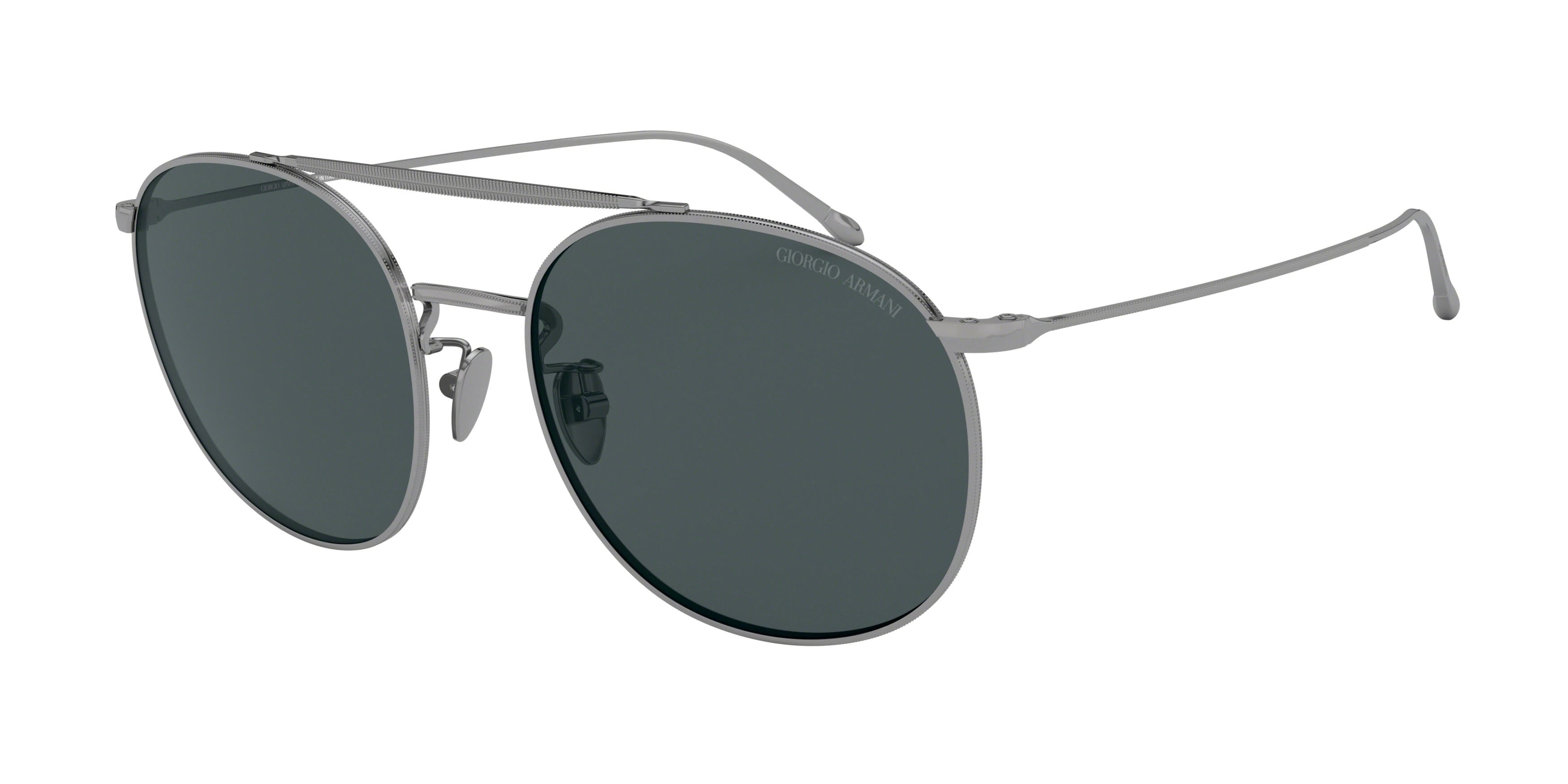 Giorgio Armani AR6092 Round Sunglasses  301087-Gunmetal 56-145-20 - Color Map Grey