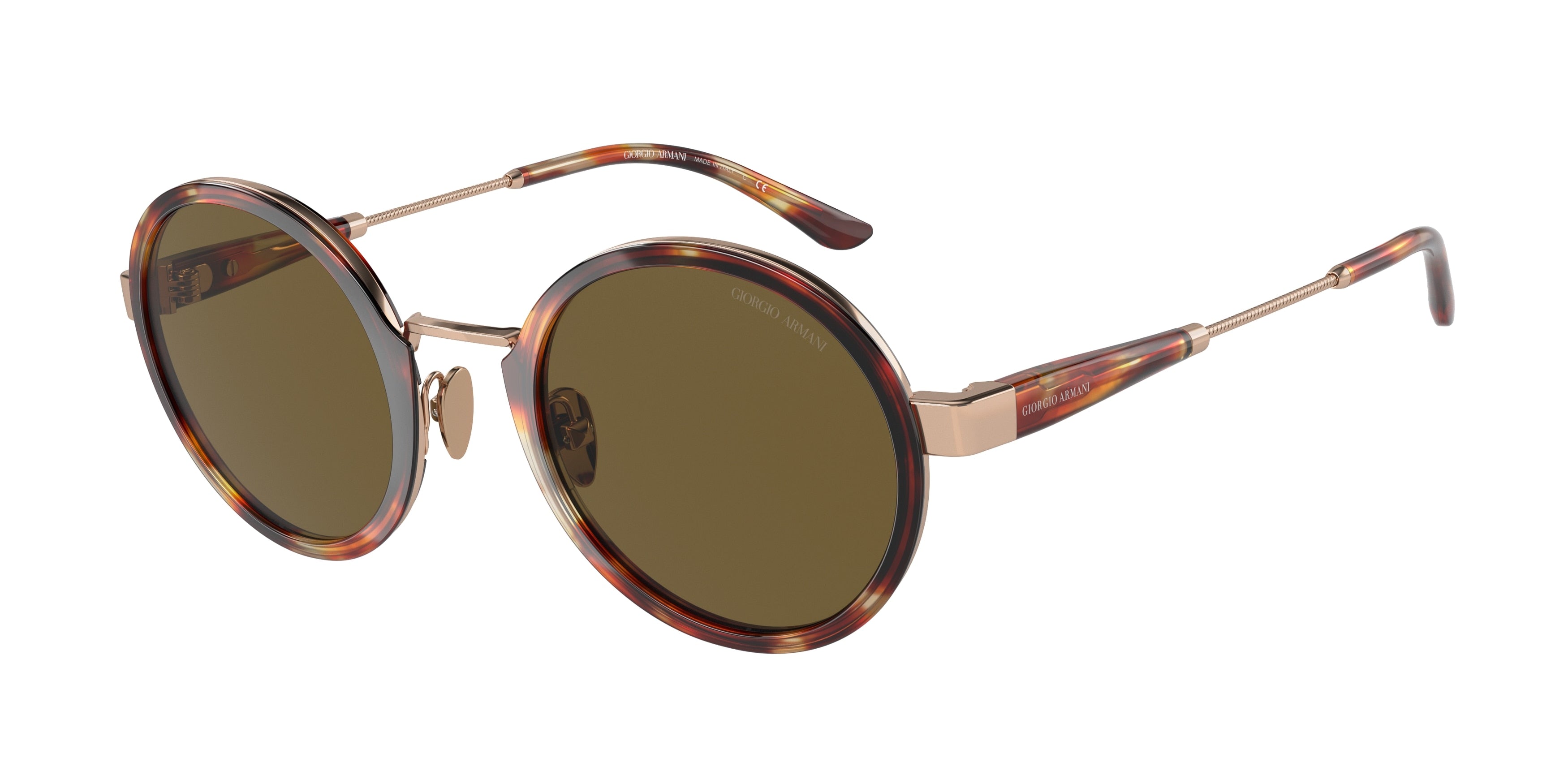 Giorgio Armani AR6133 Phantos Sunglasses  301173-Rose Gold/Tortoise 49-140-23 - Color Map Tortoise