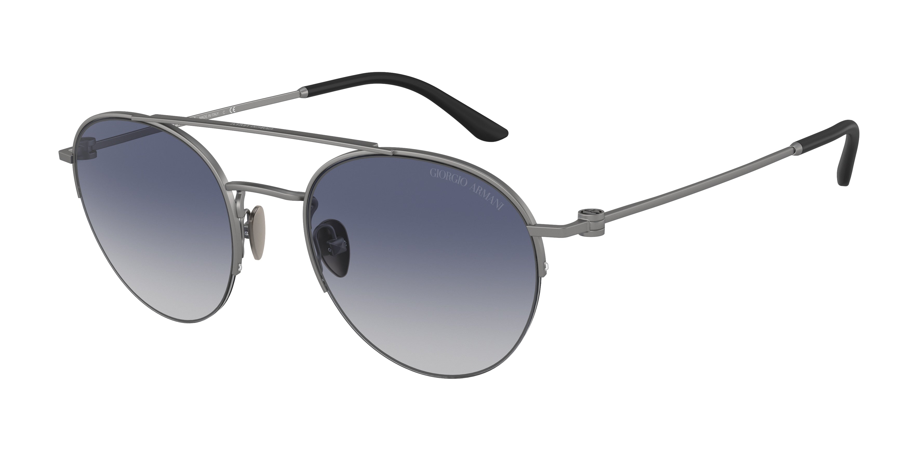 Giorgio Armani AR6136 Phantos Sunglasses  30034L-Matte Gunmetal 52-145-21 - Color Map Grey