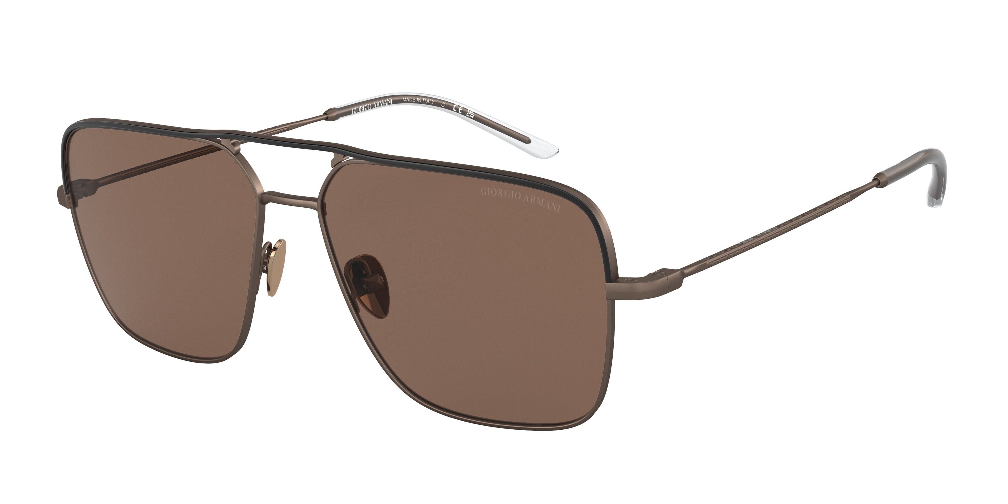 Giorgio Armani AR6142 Pillow Sunglasses  300673-Matte Bronze 57-145-15 - Color Map Copper