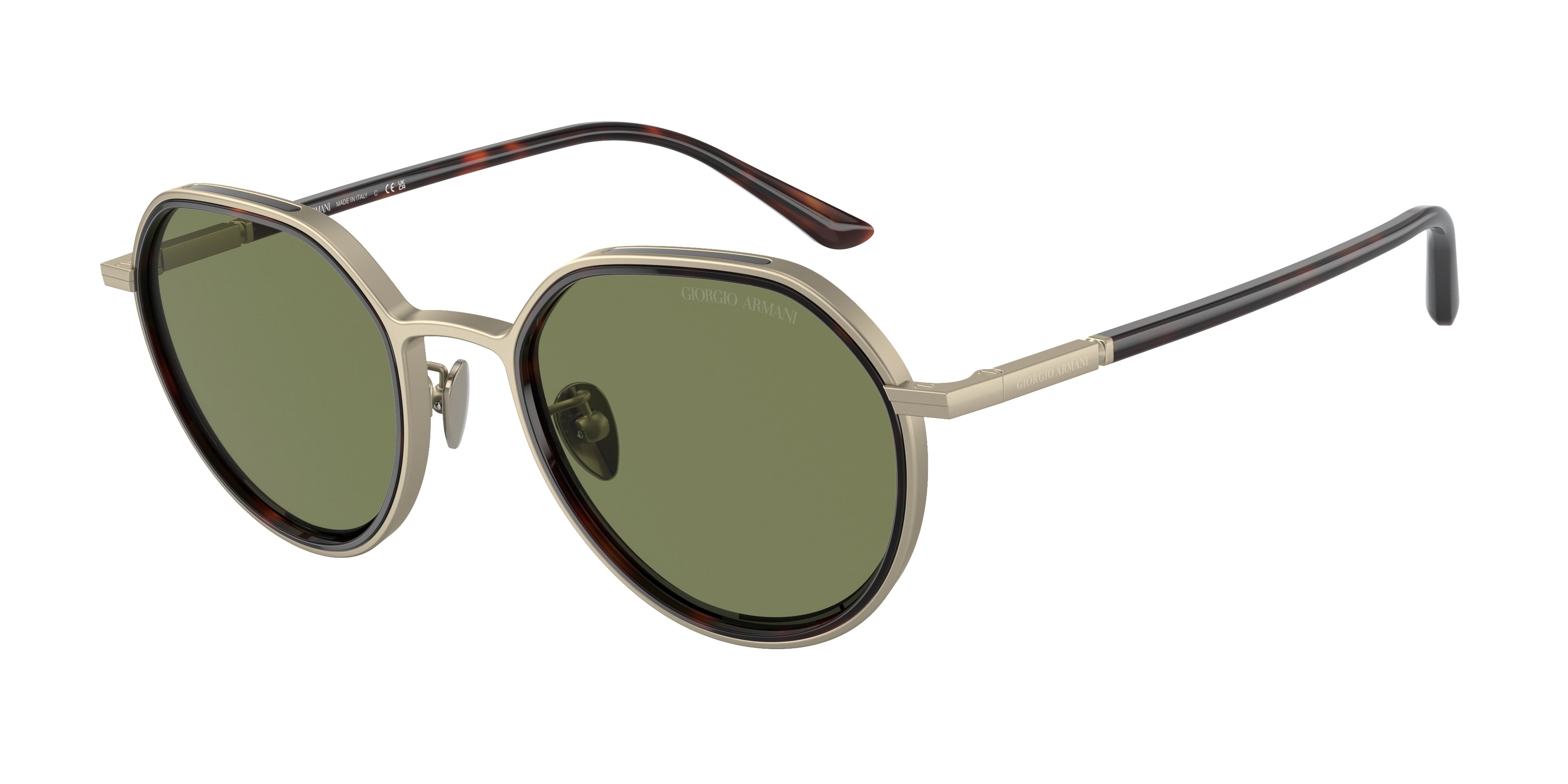 Giorgio Armani AR6144 Phantos Sunglasses  30022A-Matte Pale Gold 49-145-20 - Color Map Gold