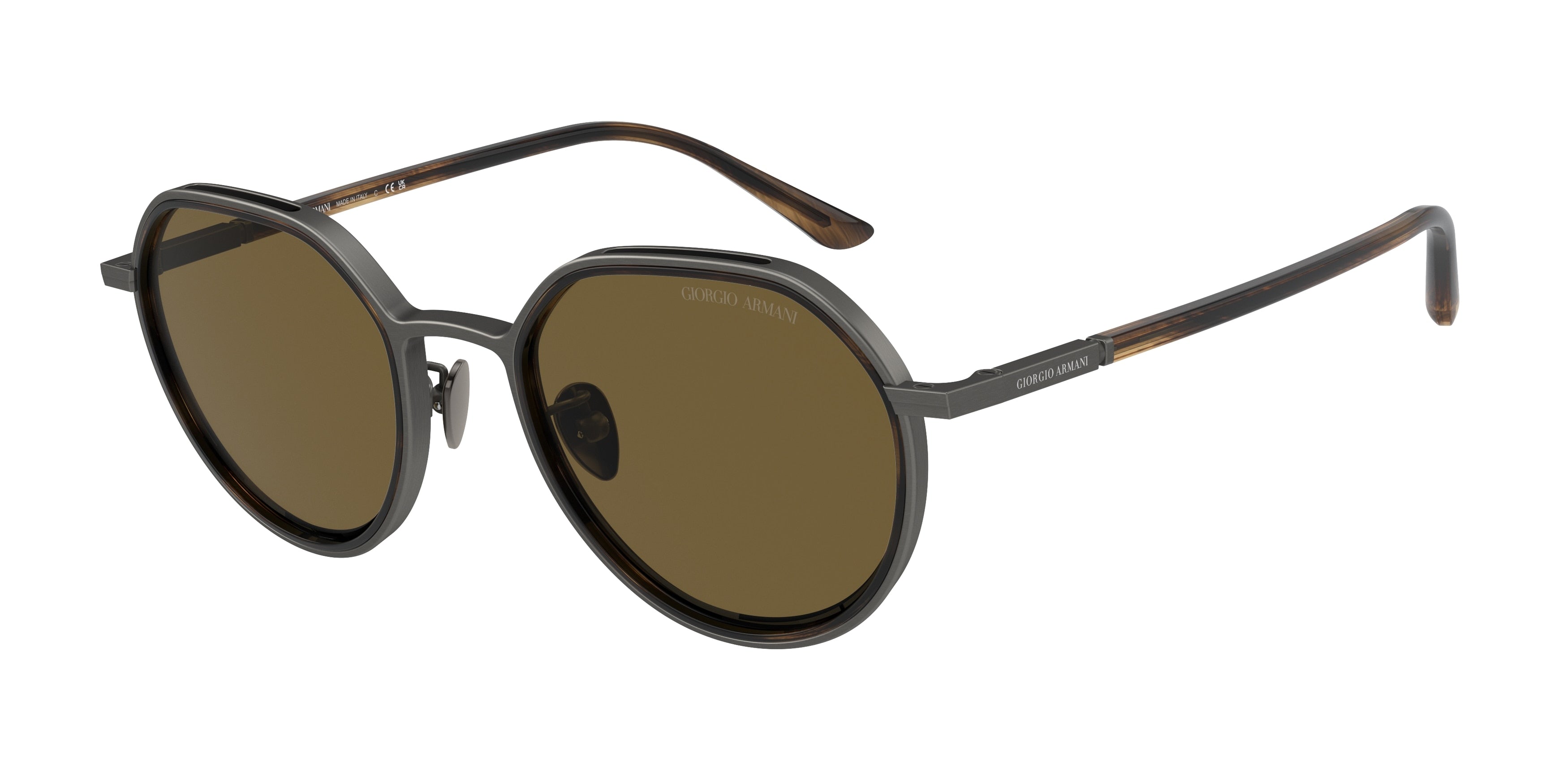 Giorgio Armani AR6144 Phantos Sunglasses  325973-Brushed Gunmetal 49-145-20 - Color Map Grey