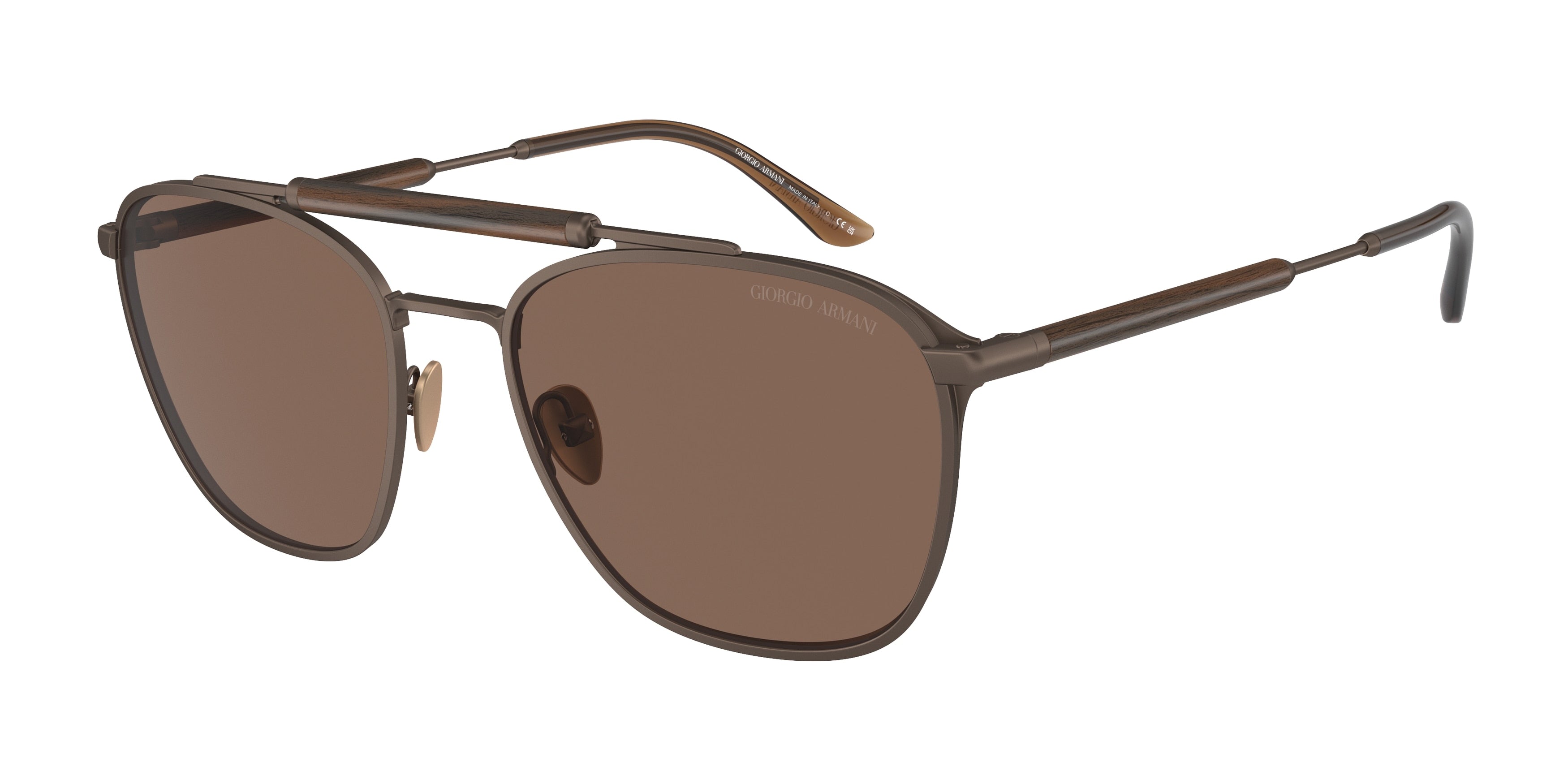 Giorgio Armani AR6149 Square Sunglasses  300673-Matte Bronze 55-145-19 - Color Map Copper