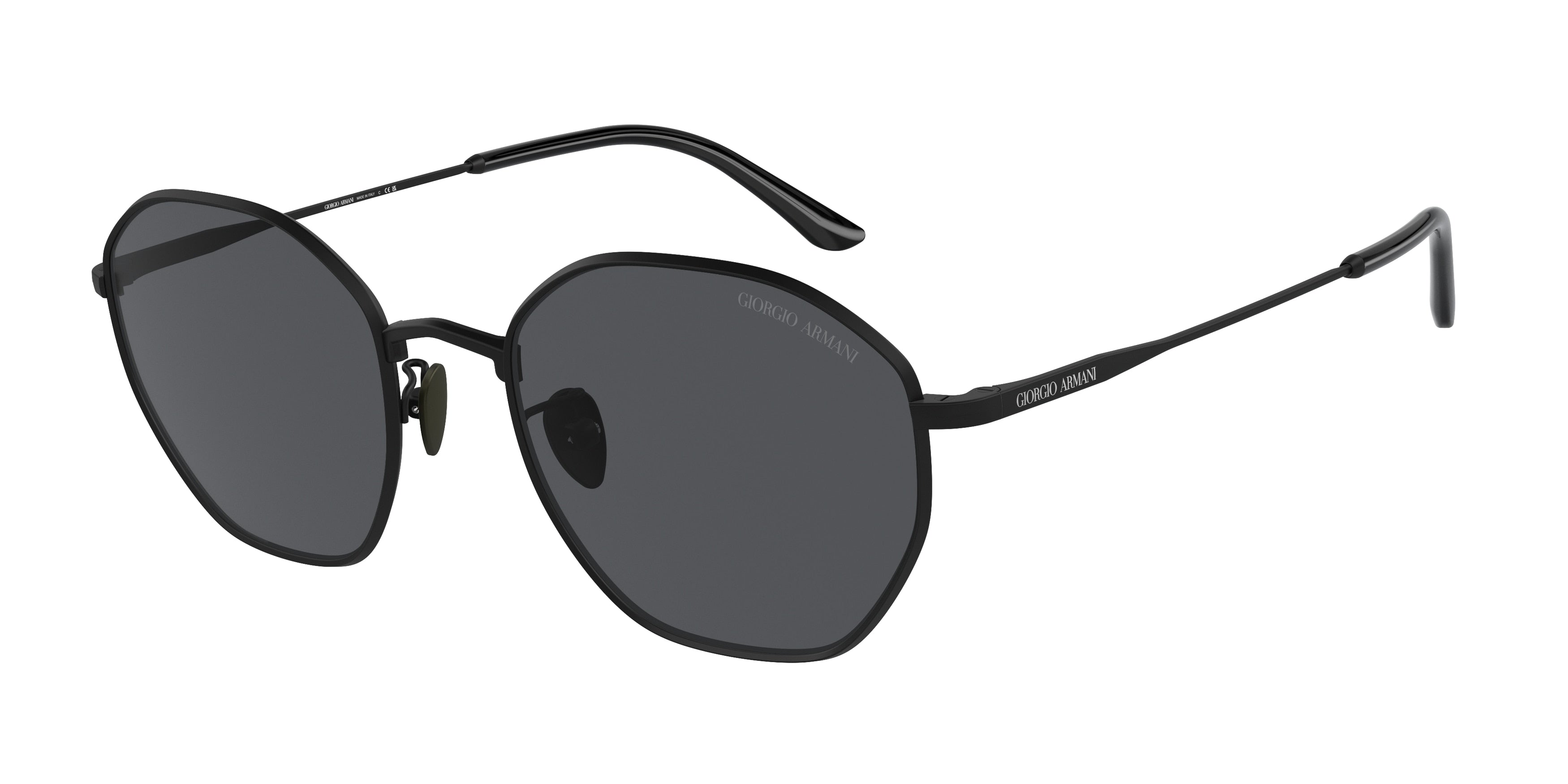 Giorgio Armani AR6150 Square Sunglasses  300187-Matte Black 53-145-20 - Color Map Black