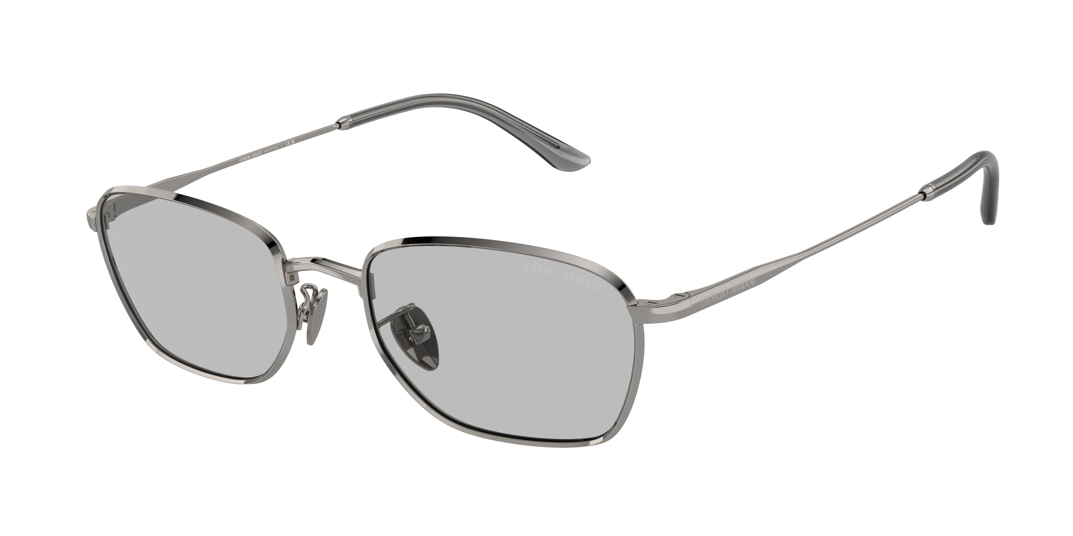 Giorgio Armani AR6151 Rectangle Sunglasses  301087-Gunmetal 52-140-19 - Color Map Grey