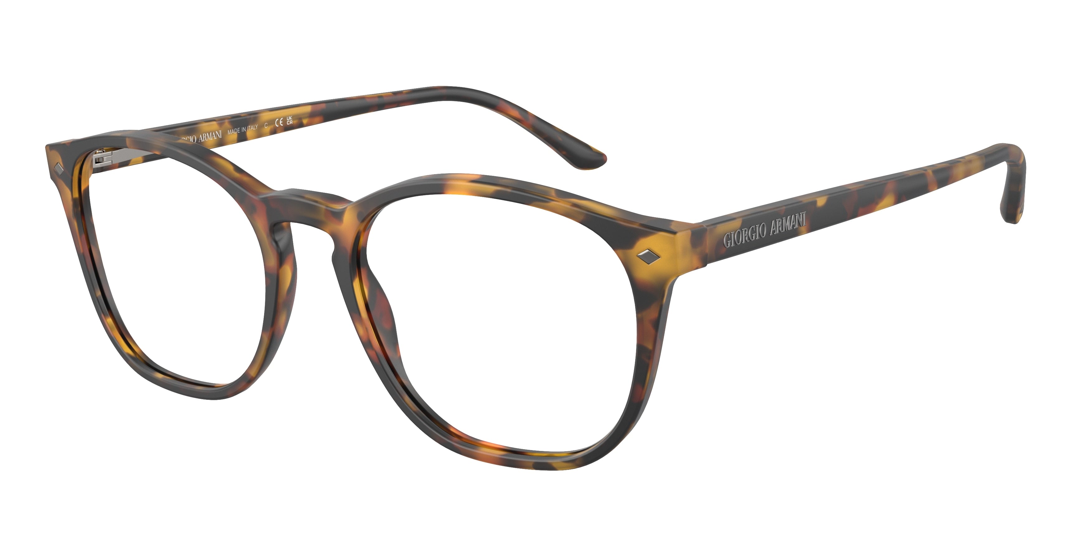 Giorgio Armani AR7074 Phantos Eyeglasses  5492-Yellow Havana 50-145-19 - Color Map Tortoise