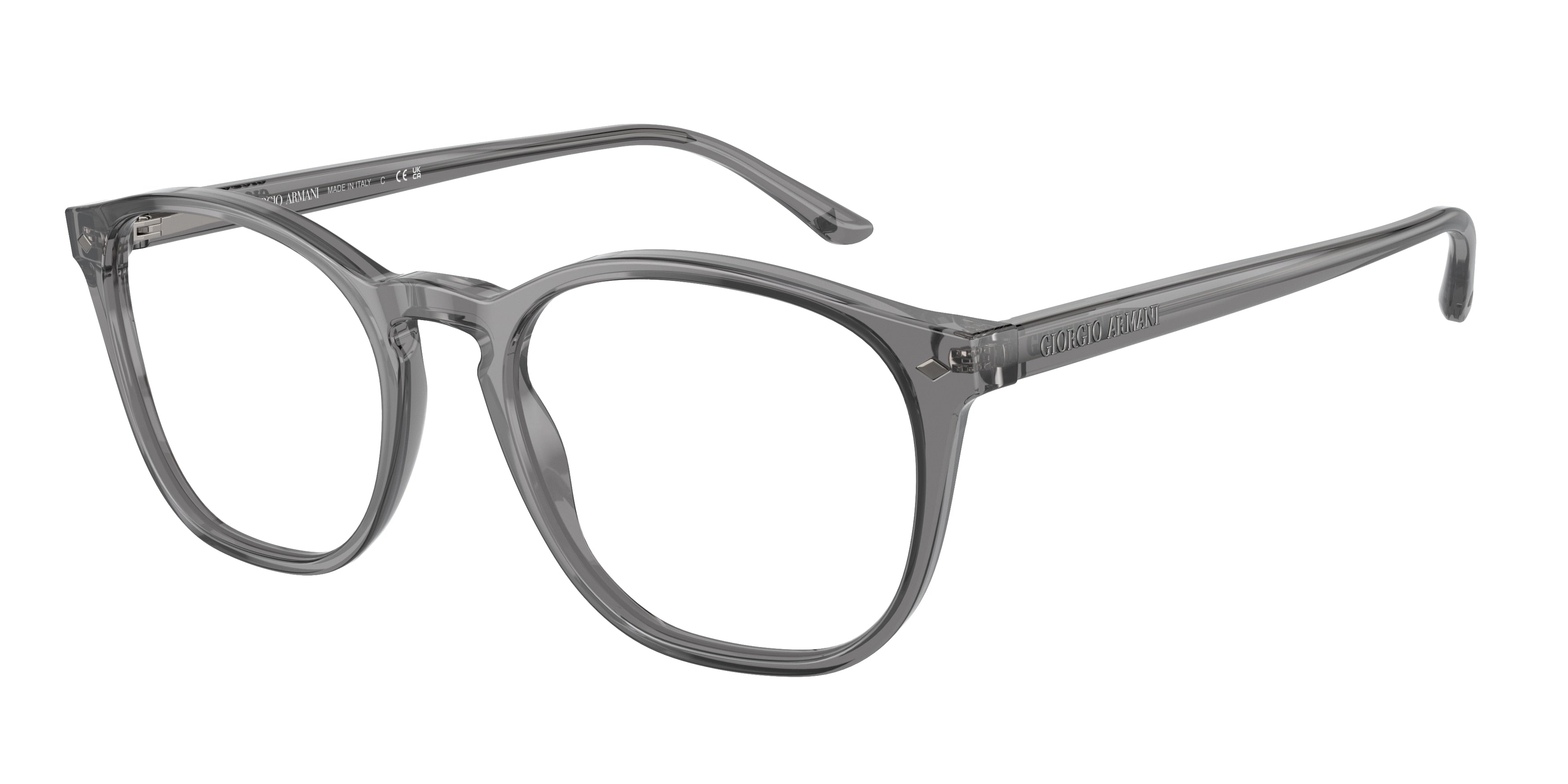 Giorgio Armani AR7074 Phantos Eyeglasses  5681-Opal Grey 50-145-19 - Color Map Grey