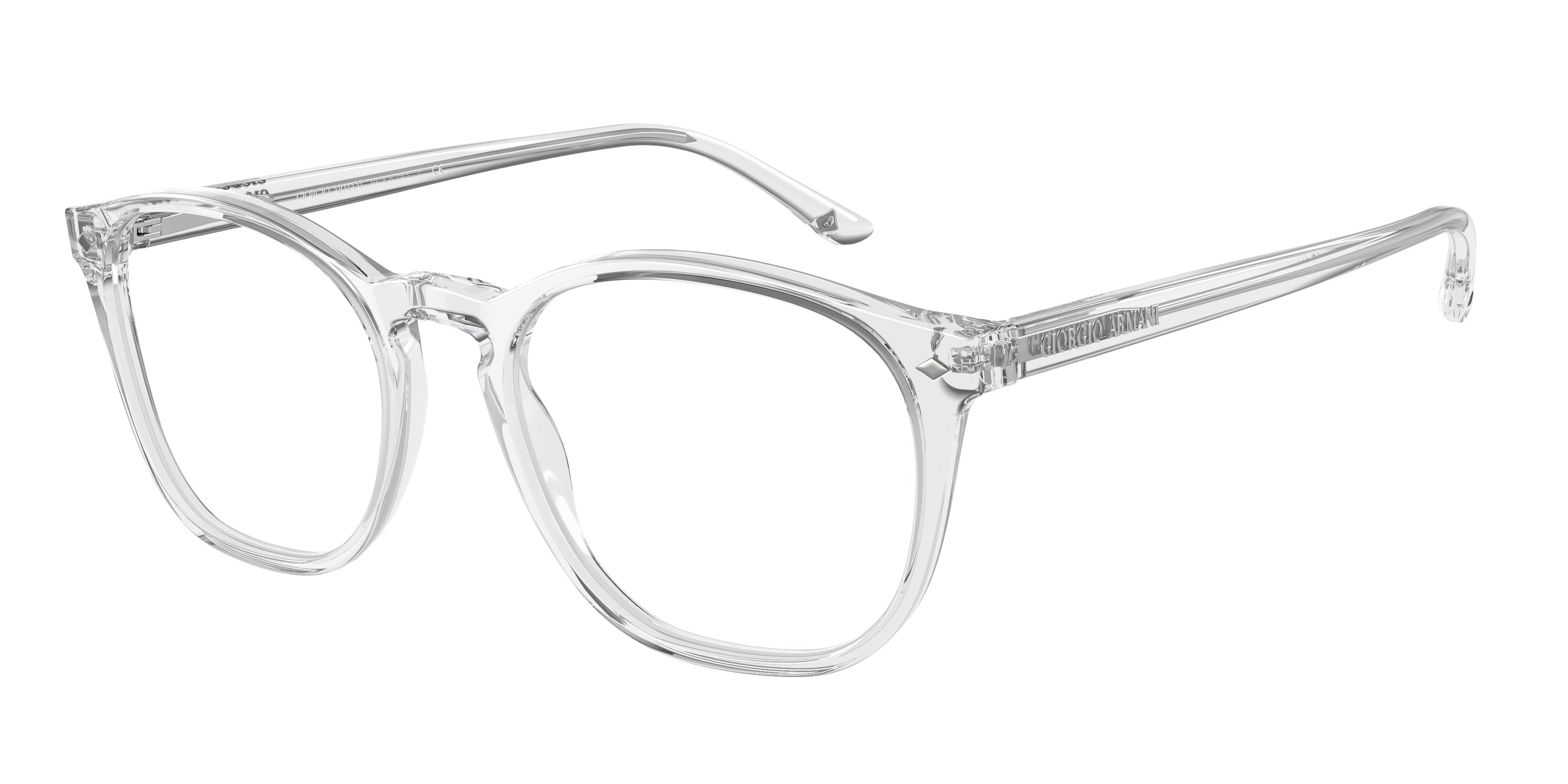 Giorgio Armani AR7074 Phantos Eyeglasses  5893-Crystal 50-145-19 - Color Map Transparent