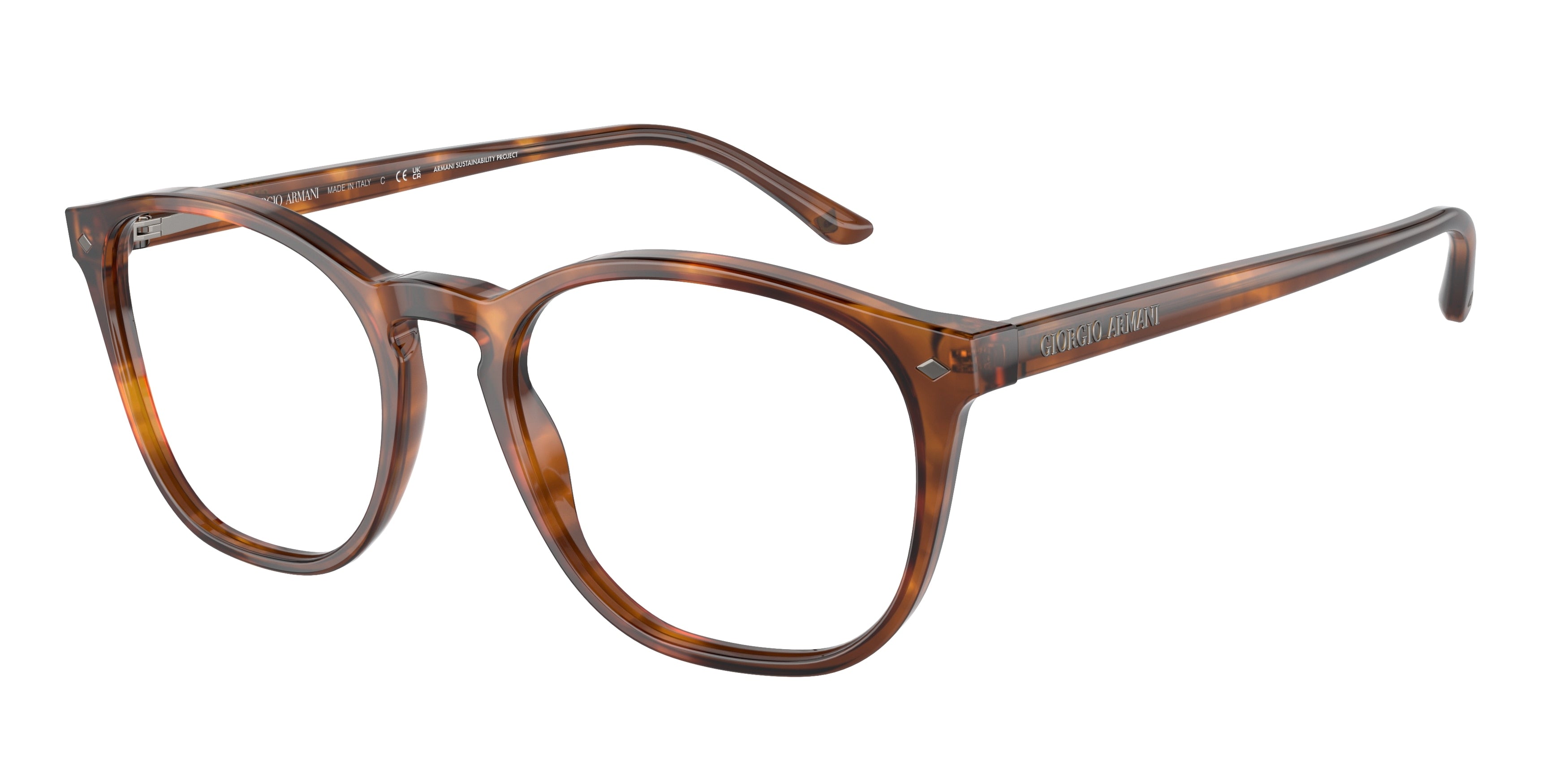 Giorgio Armani AR7074 Phantos Eyeglasses  5988-Red Havana 50-145-19 - Color Map Tortoise