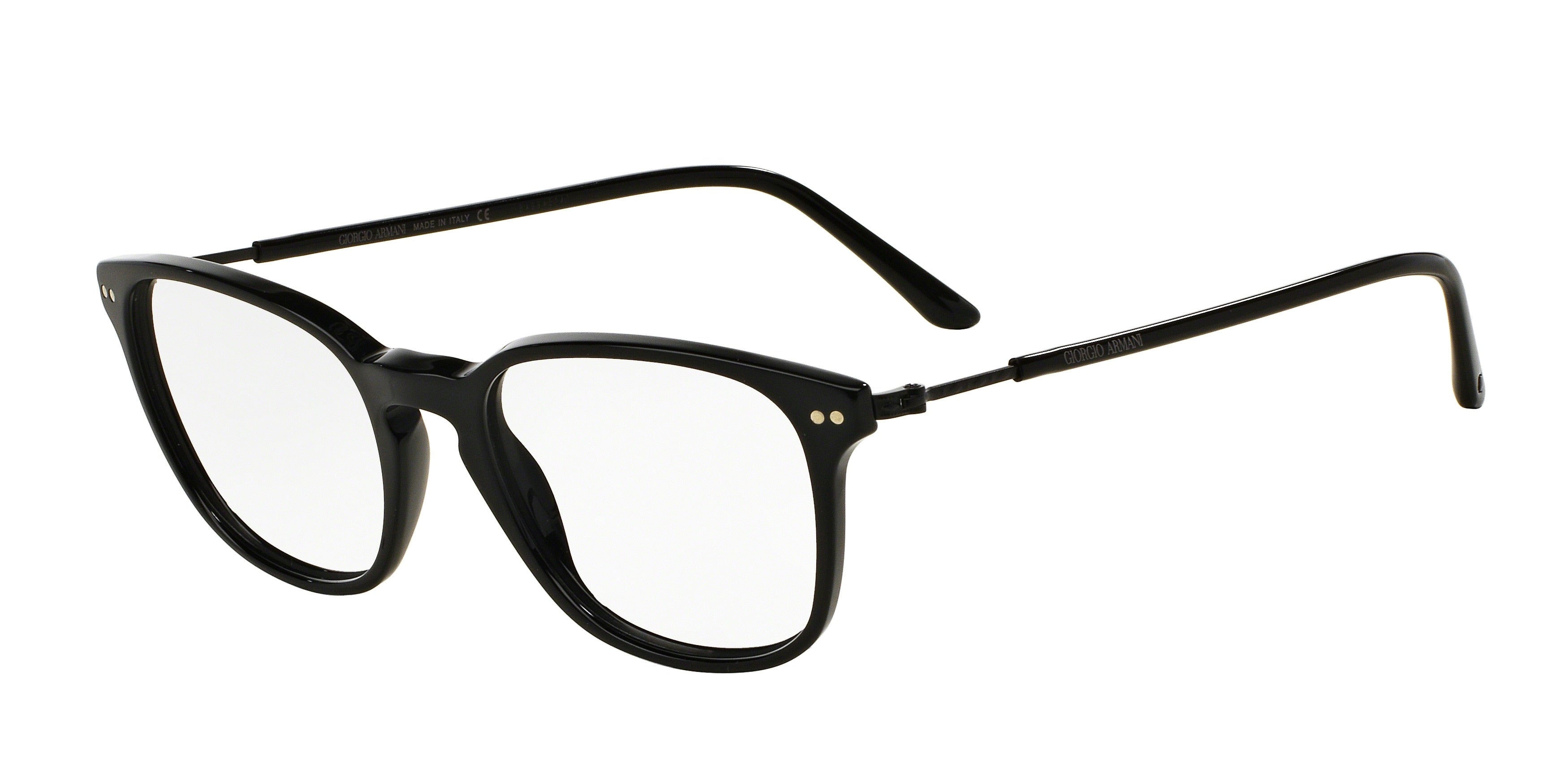 Giorgio Armani AR7086F Phantos Eyeglasses  5017-Black 51-145-19 - Color Map Black