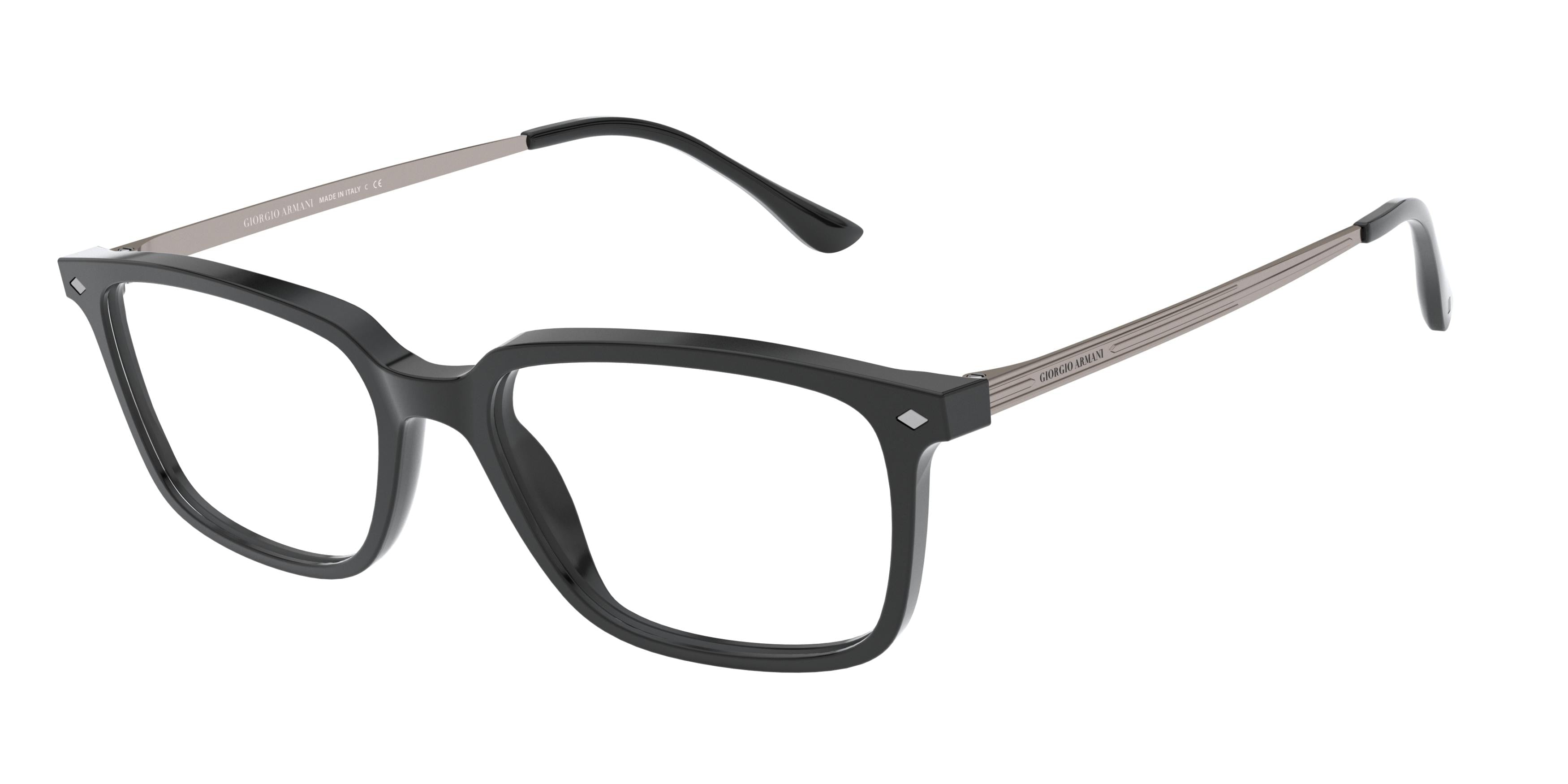 Giorgio Armani AR7183 Rectangle Eyeglasses  5001-Black 55-150-17 - Color Map Black