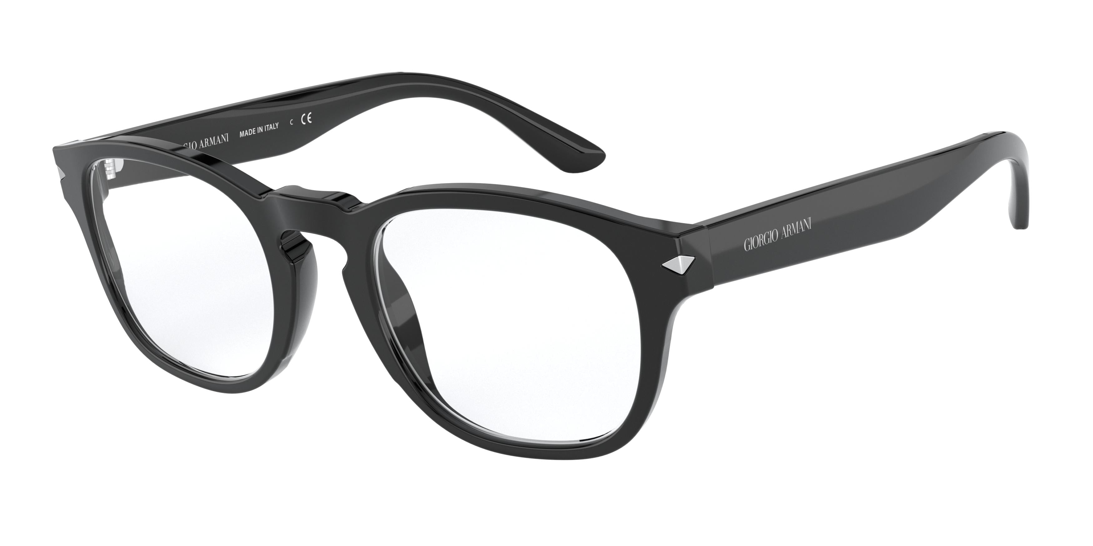 Giorgio Armani AR7194 Rectangle Eyeglasses  5001-Black 51-145-22 - Color Map Black