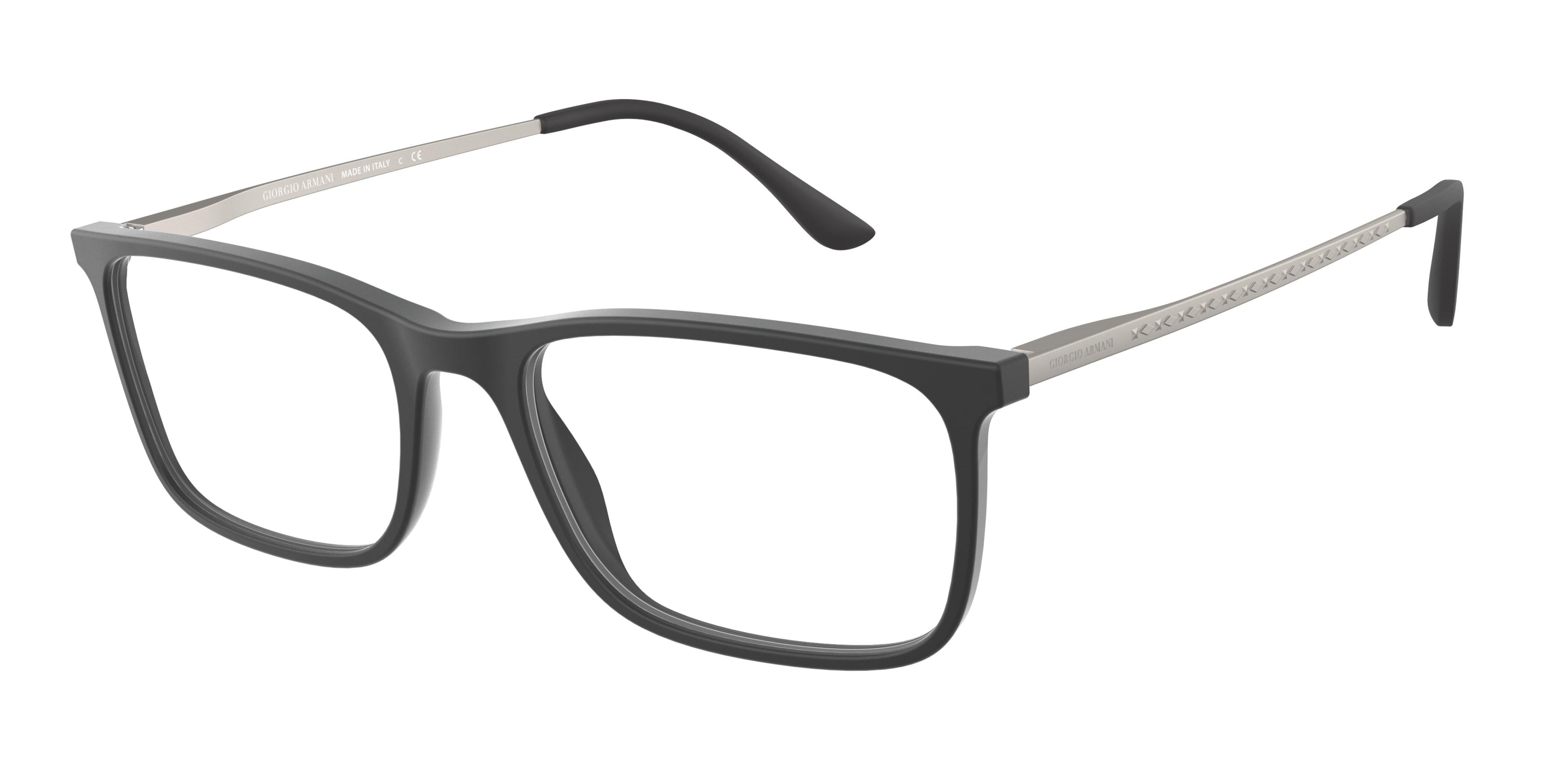 Giorgio Armani AR7199 Rectangle Eyeglasses  5042-Matte Black 57-150-19 - Color Map Black