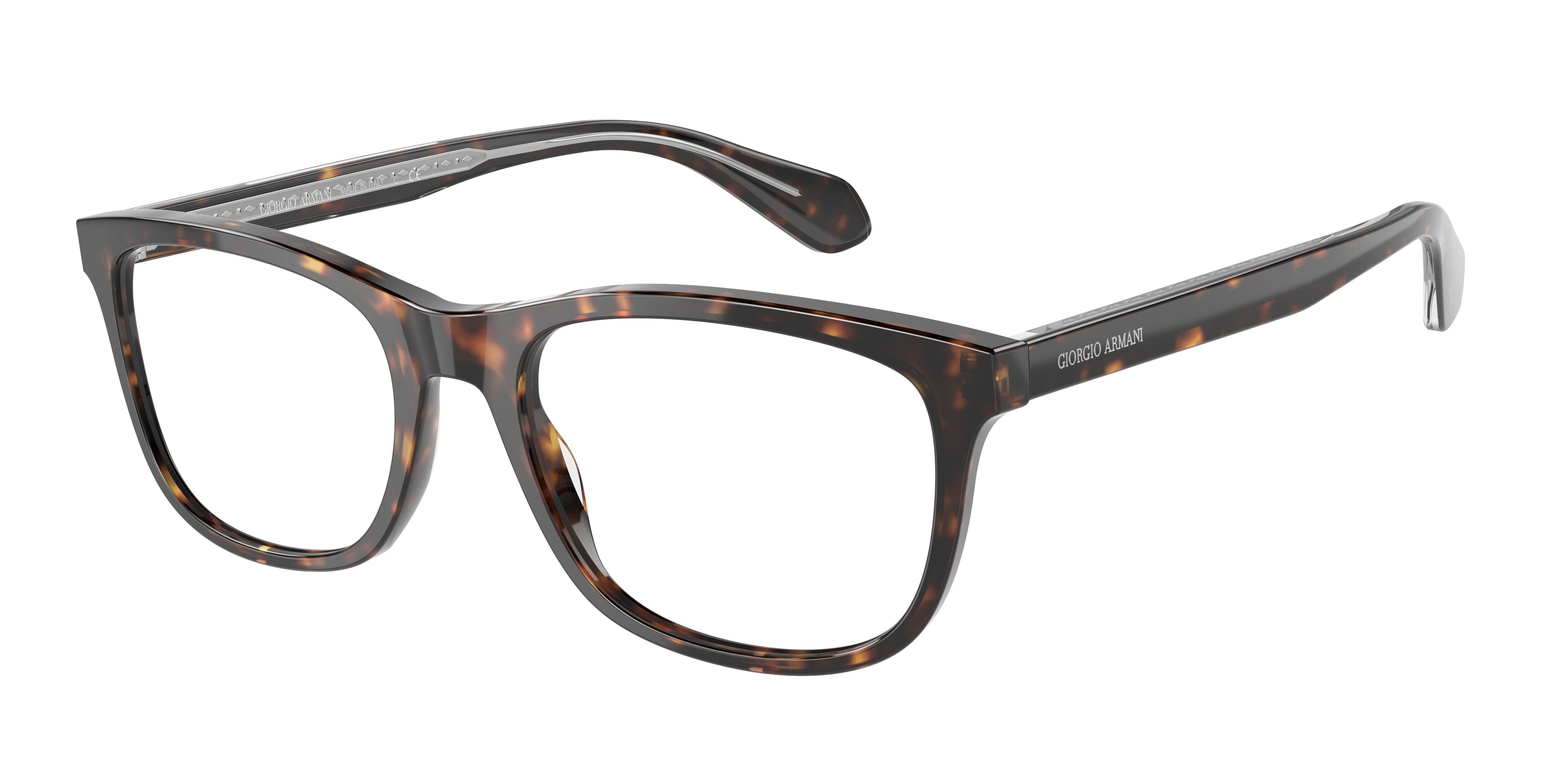 Giorgio Armani AR7215 Rectangle Eyeglasses  5879-Havana 55-145-19 - Color Map Tortoise