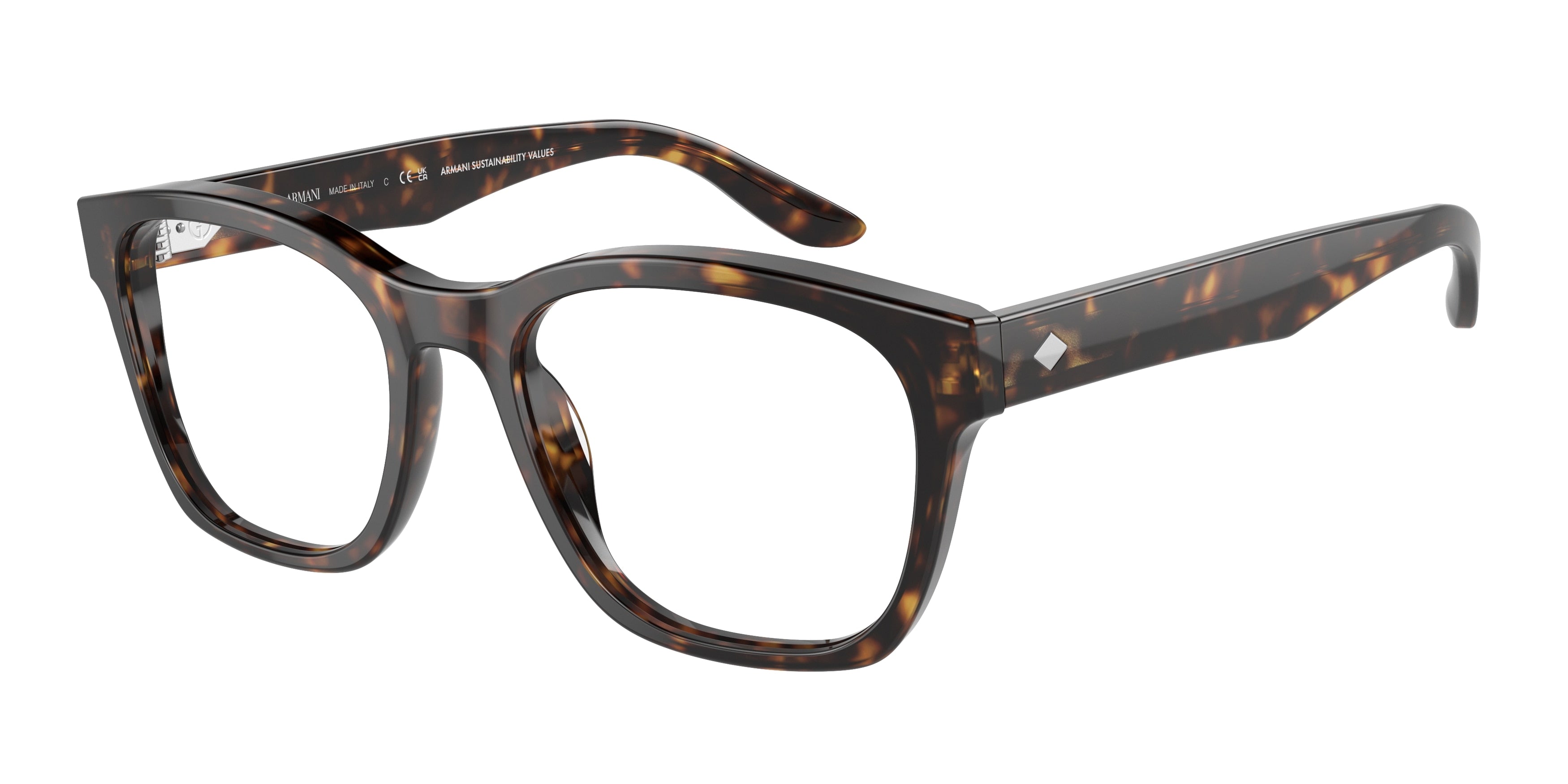 Giorgio Armani AR7229 Pillow Eyeglasses  5879-Havana 51-145-19 - Color Map Tortoise