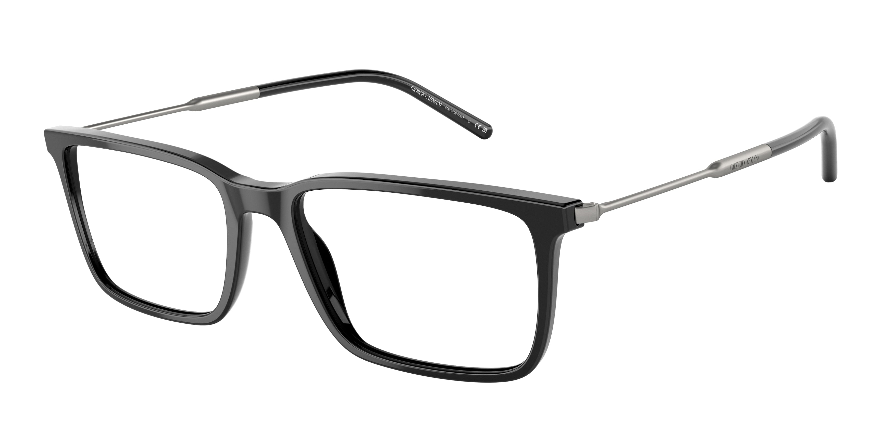 Giorgio Armani AR7233F Rectangle Eyeglasses  5017-Black 56-145-18 - Color Map Black