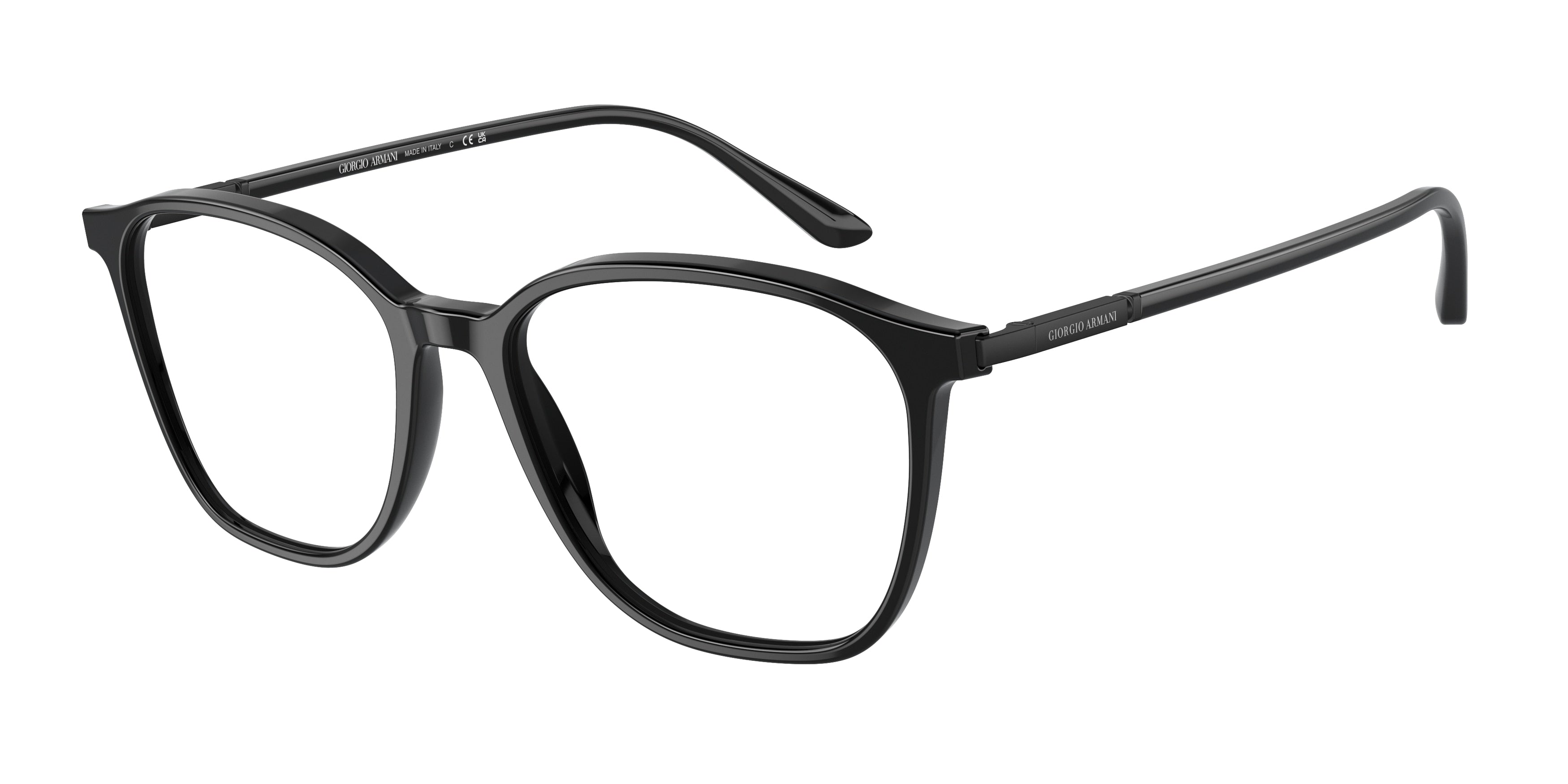 Giorgio Armani AR7236 Square Eyeglasses  5001-Black 53-145-17 - Color Map Black