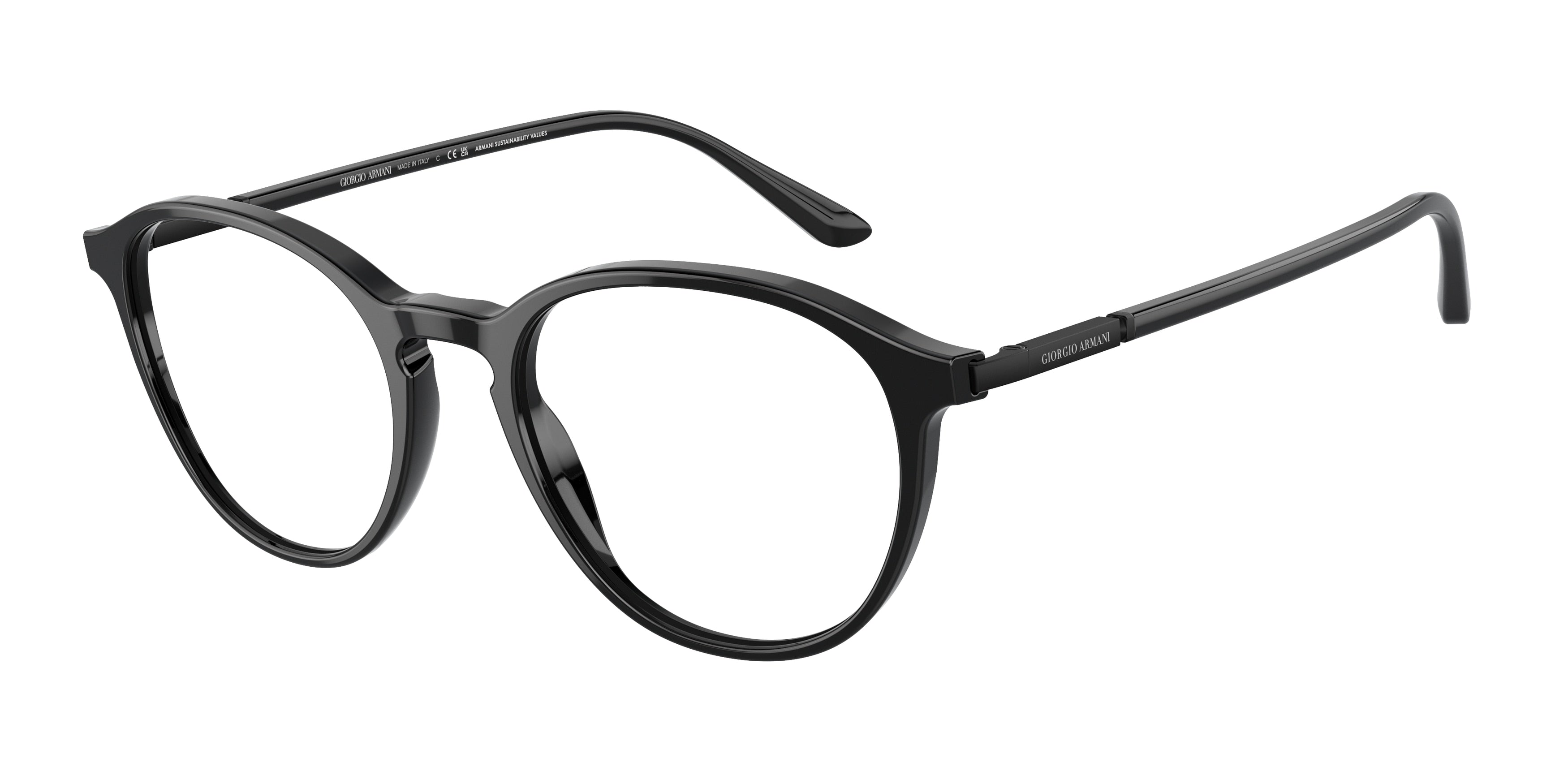 Giorgio Armani AR7237F Phantos Eyeglasses  5001-Black 53-150-19 - Color Map Black