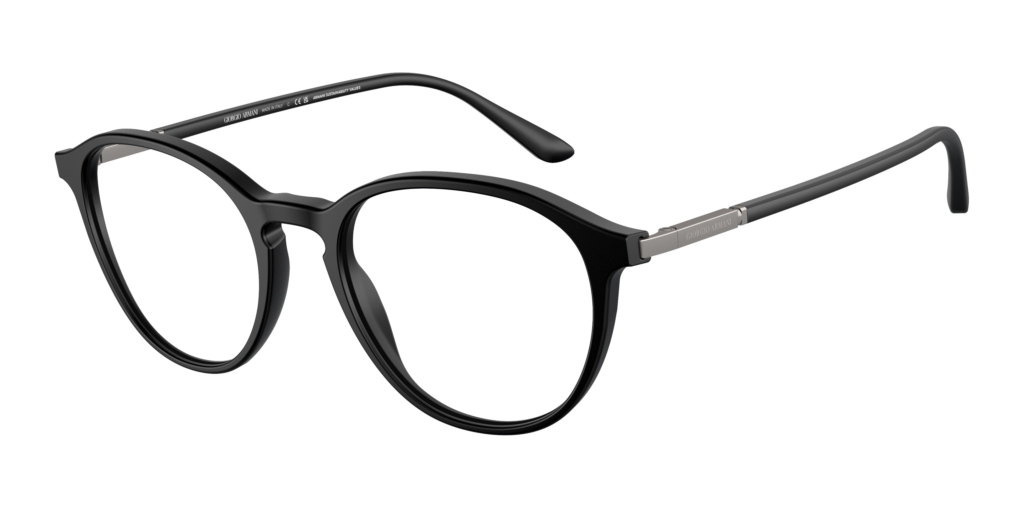 Giorgio Armani AR7237 Phantos Eyeglasses  5042-Matte Black 51-145-19 - Color Map Black