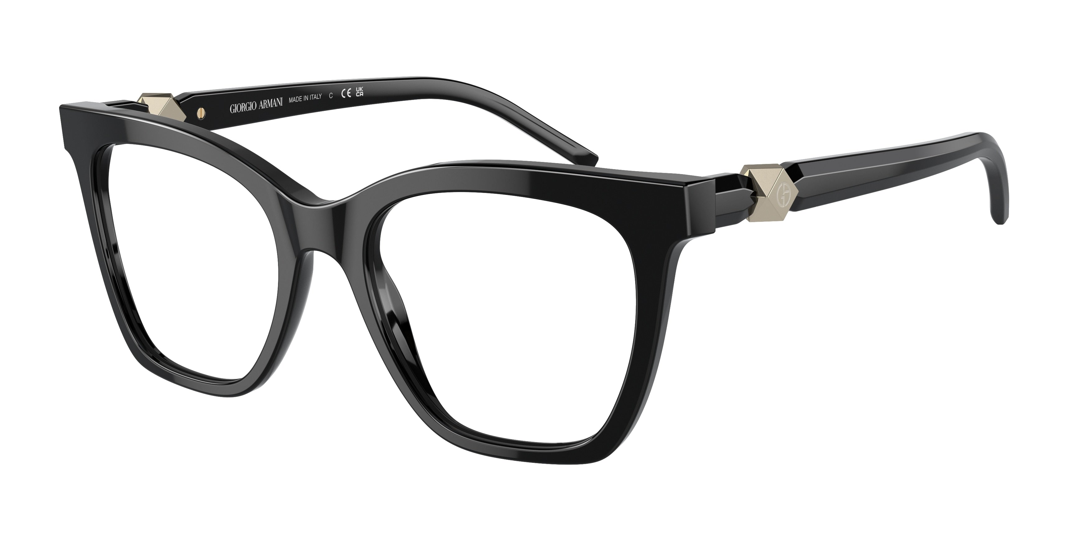 Giorgio Armani AR7238 Cat Eye Eyeglasses  5001-Black 52-140-19 - Color Map Black