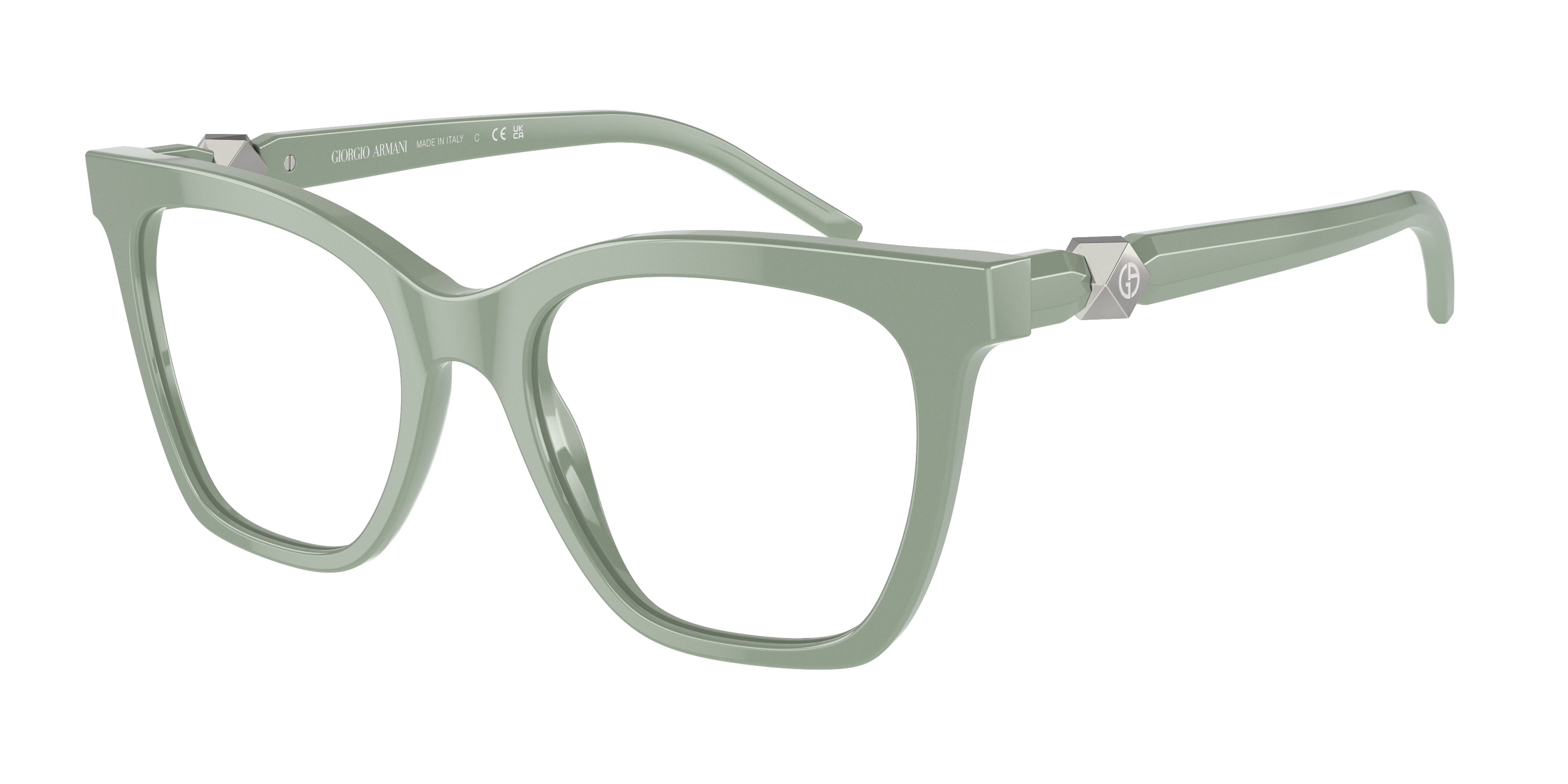 Giorgio Armani AR7238 Cat Eye Eyeglasses  6125-Light Green 52-140-19 - Color Map Green