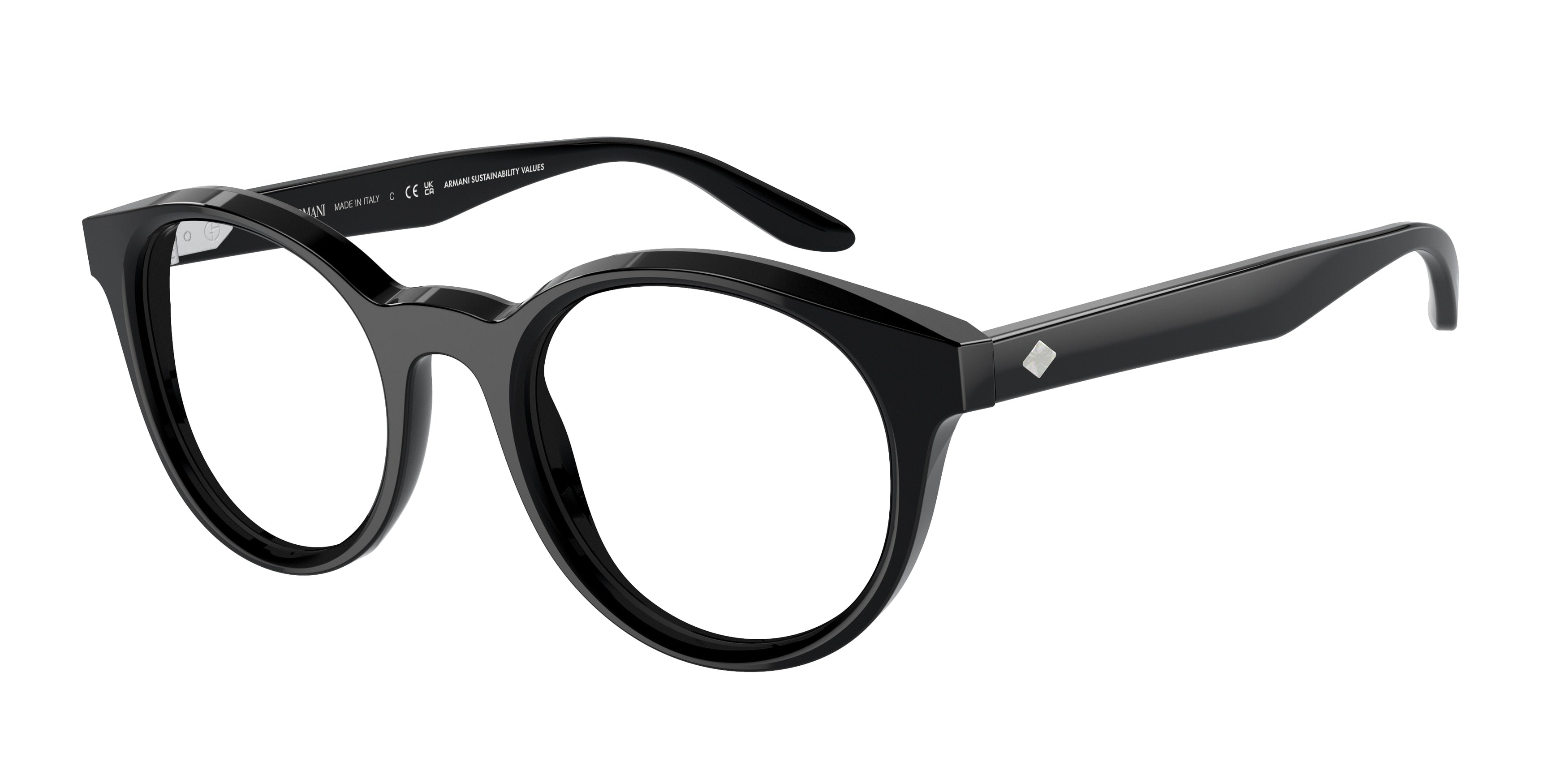 Giorgio Armani AR7239F Phantos Eyeglasses  5875-Black 49-140-21 - Color Map Black