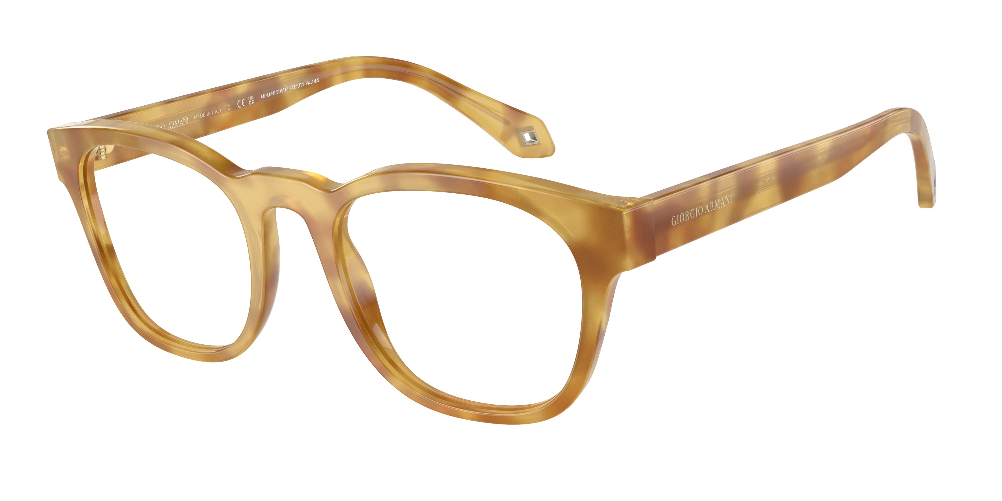 Giorgio Armani AR7242 Square Eyeglasses  5979-Honey Havana 51-145-21 - Color Map Tortoise