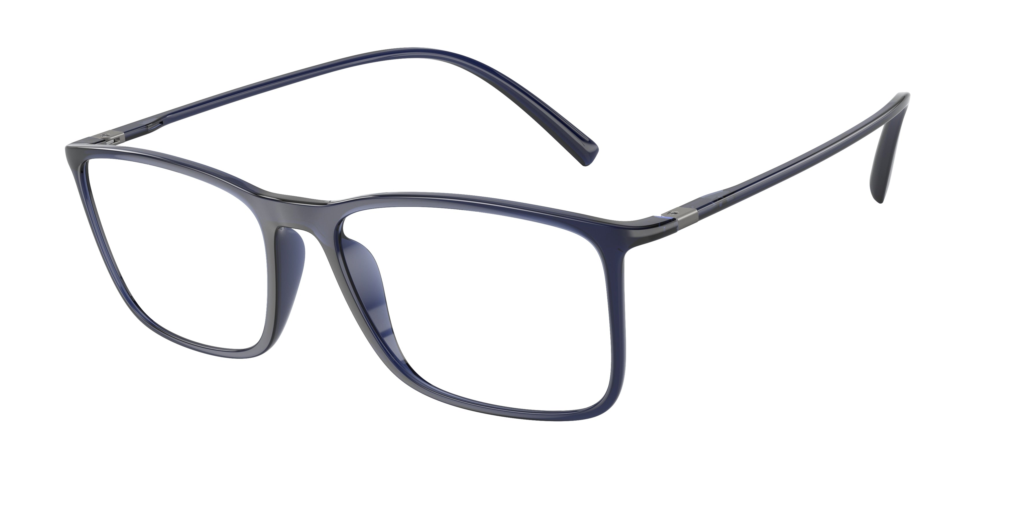 Giorgio Armani AR7244U Rectangle Eyeglasses  6003-Transparent Blue 55-145-17 - Color Map Blue