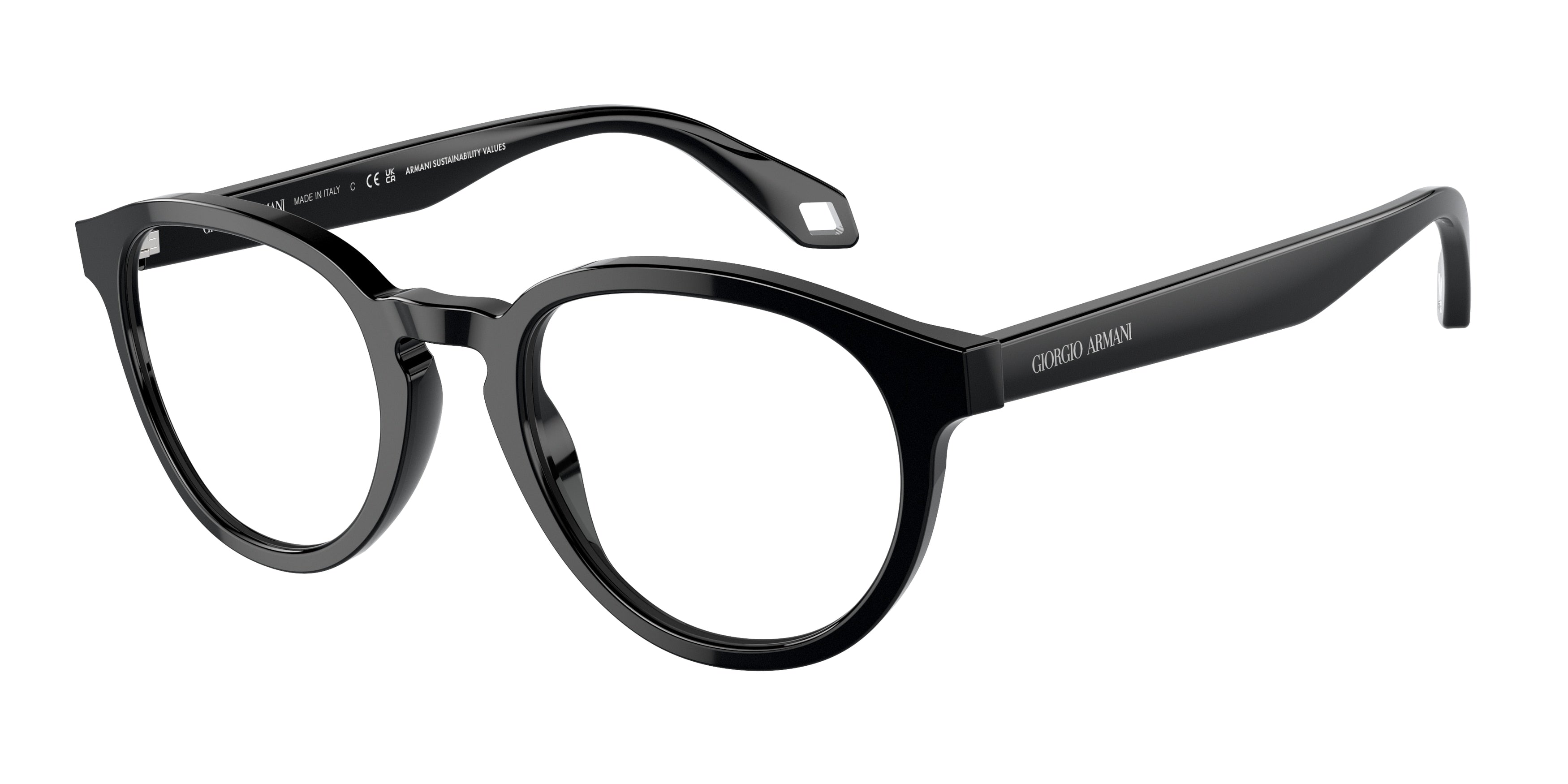 Giorgio Armani AR7248 Phantos Eyeglasses  5875-Black 50-145-22 - Color Map Black