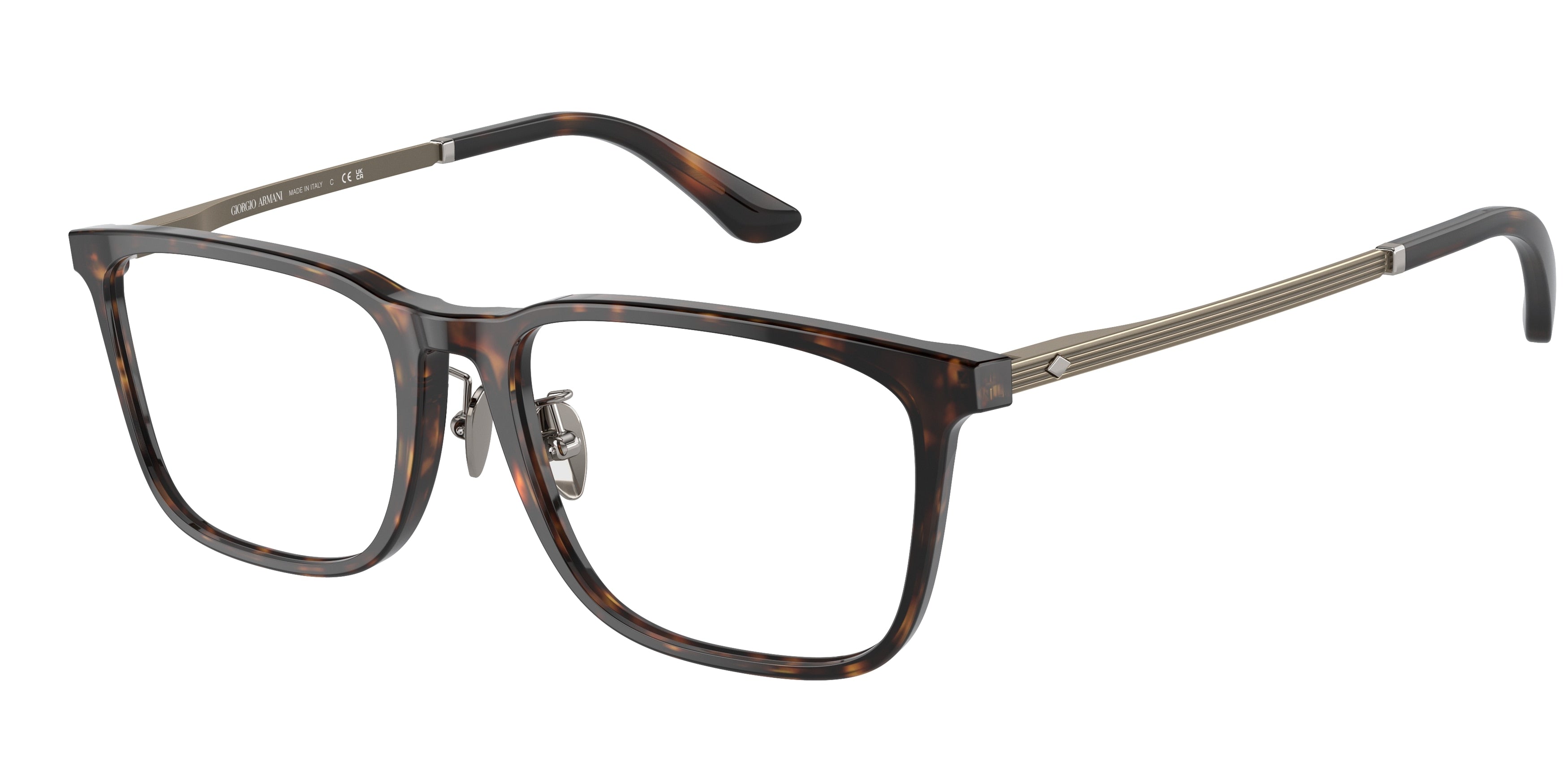 Giorgio Armani AR7249F Rectangle Eyeglasses  5026-Havana 55-145-17 - Color Map Tortoise