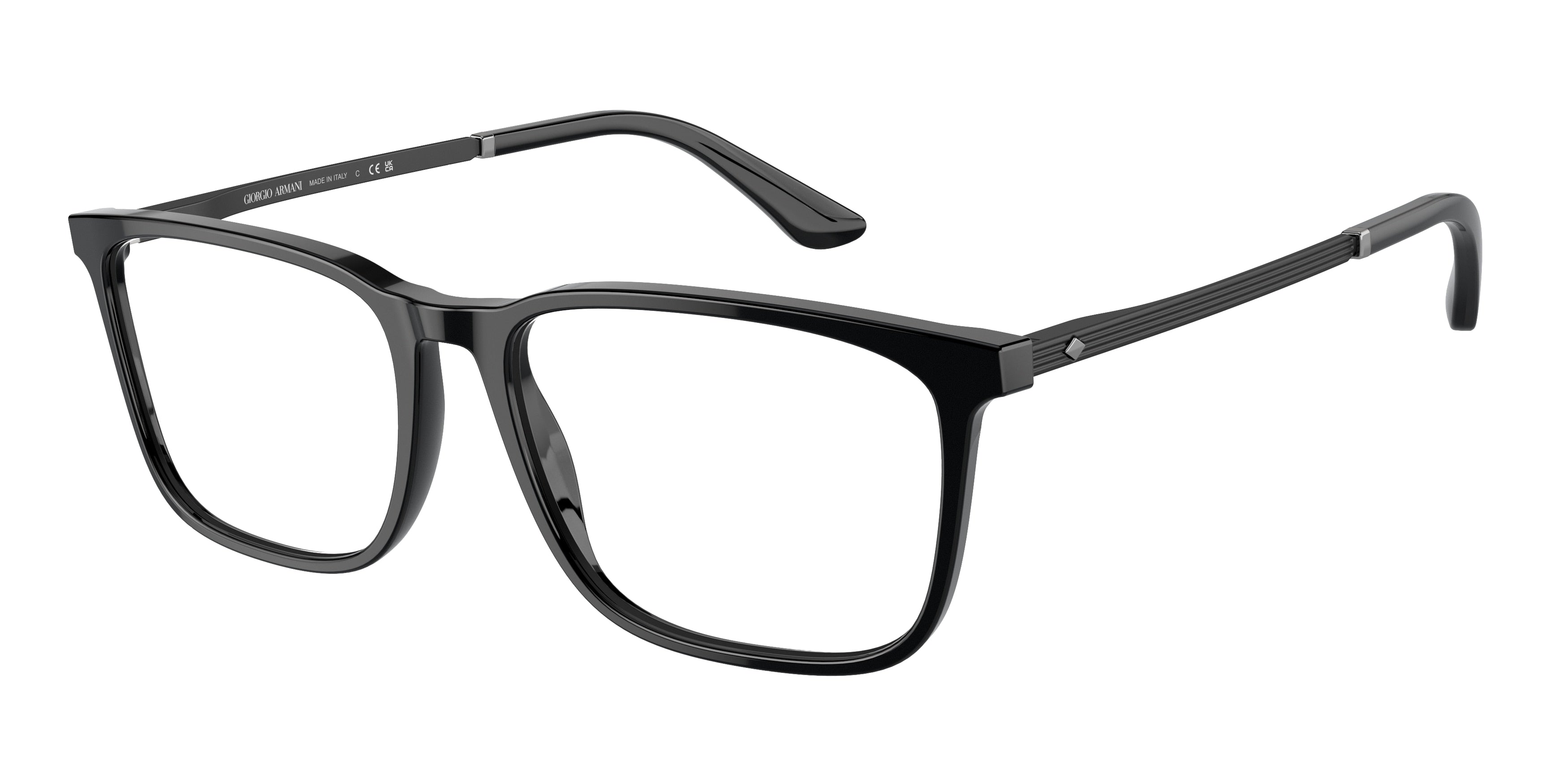 Giorgio Armani AR7249 Rectangle Eyeglasses  5001-Black 57-145-17 - Color Map Black