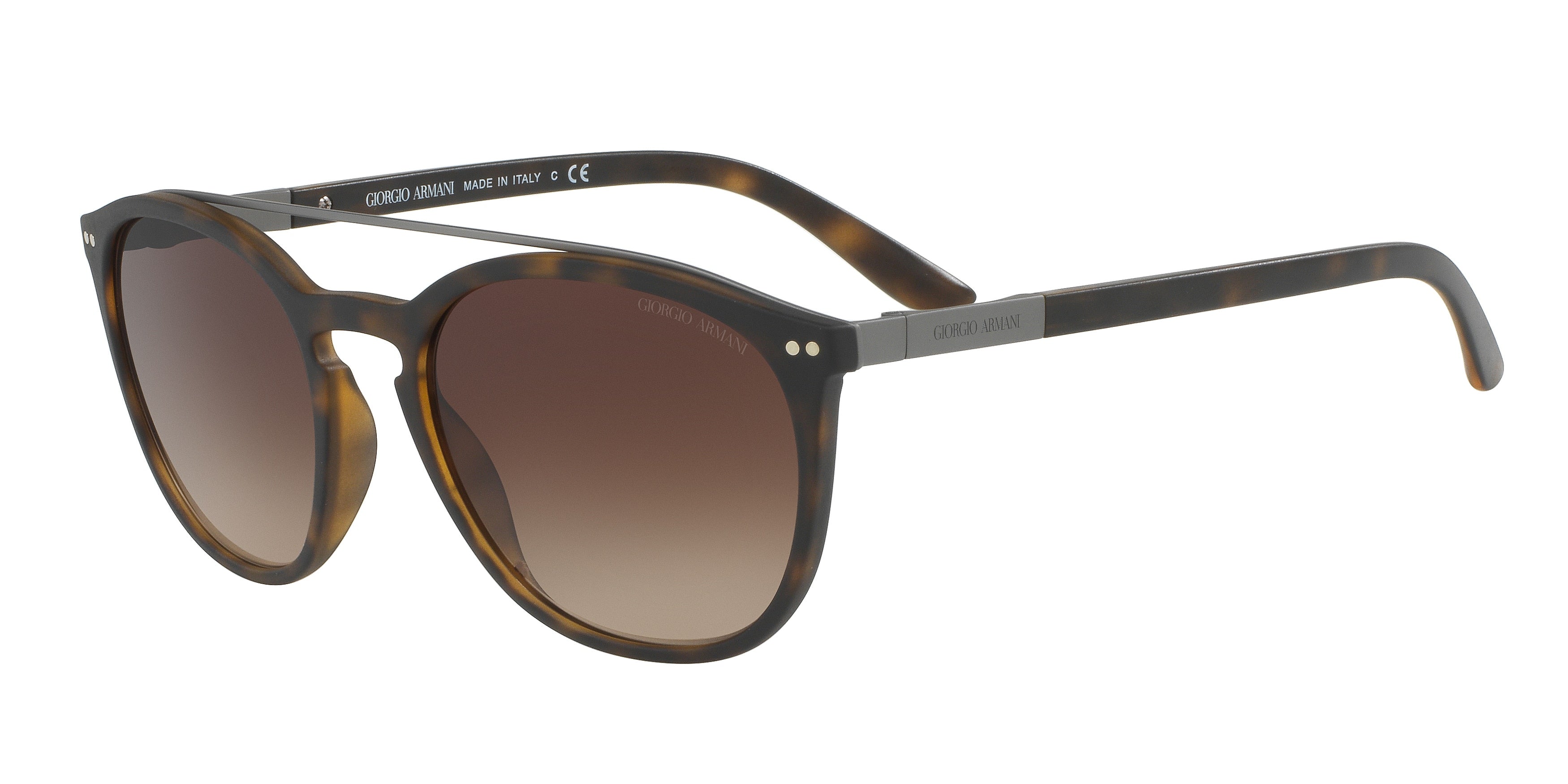 Giorgio Armani AR8088 Phantos Sunglasses  508913-Matte Dark Havana 53-140-19 - Color Map Tortoise